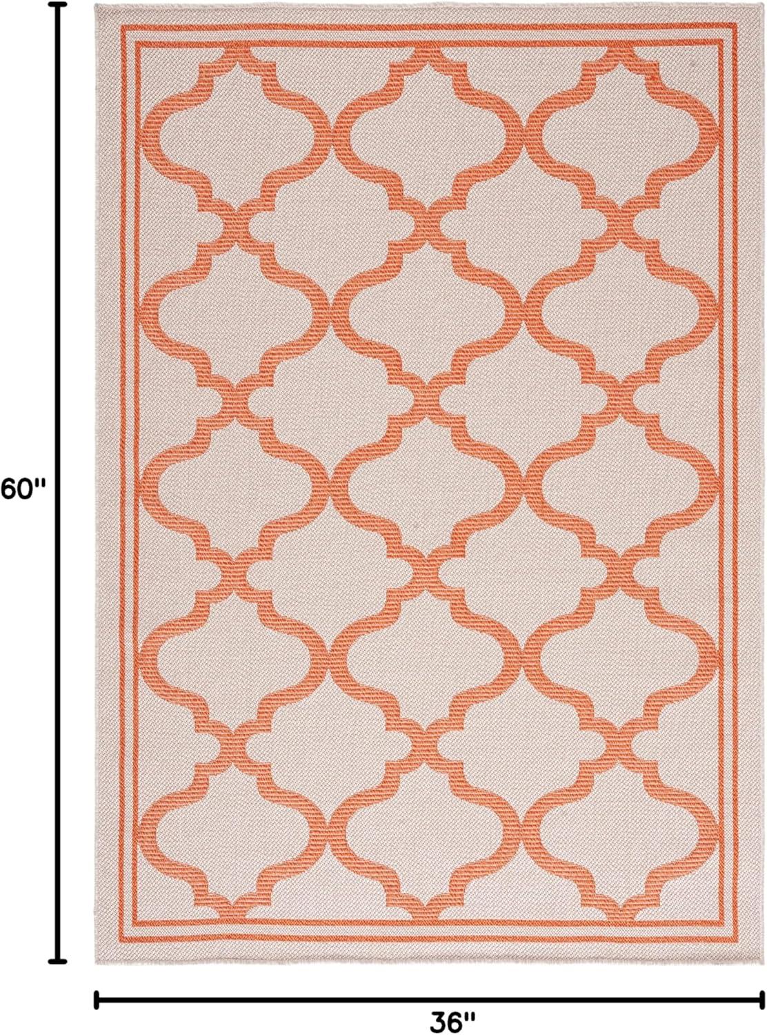 image:imageSAFAVIEH Washable Rug Outdoor Bermuda Collection 8 x 10 Ivory amp Charcoal NonShedding amp Easy to Clean Ideal for Patio Backyard Mudroom BMU810AIvoryRust