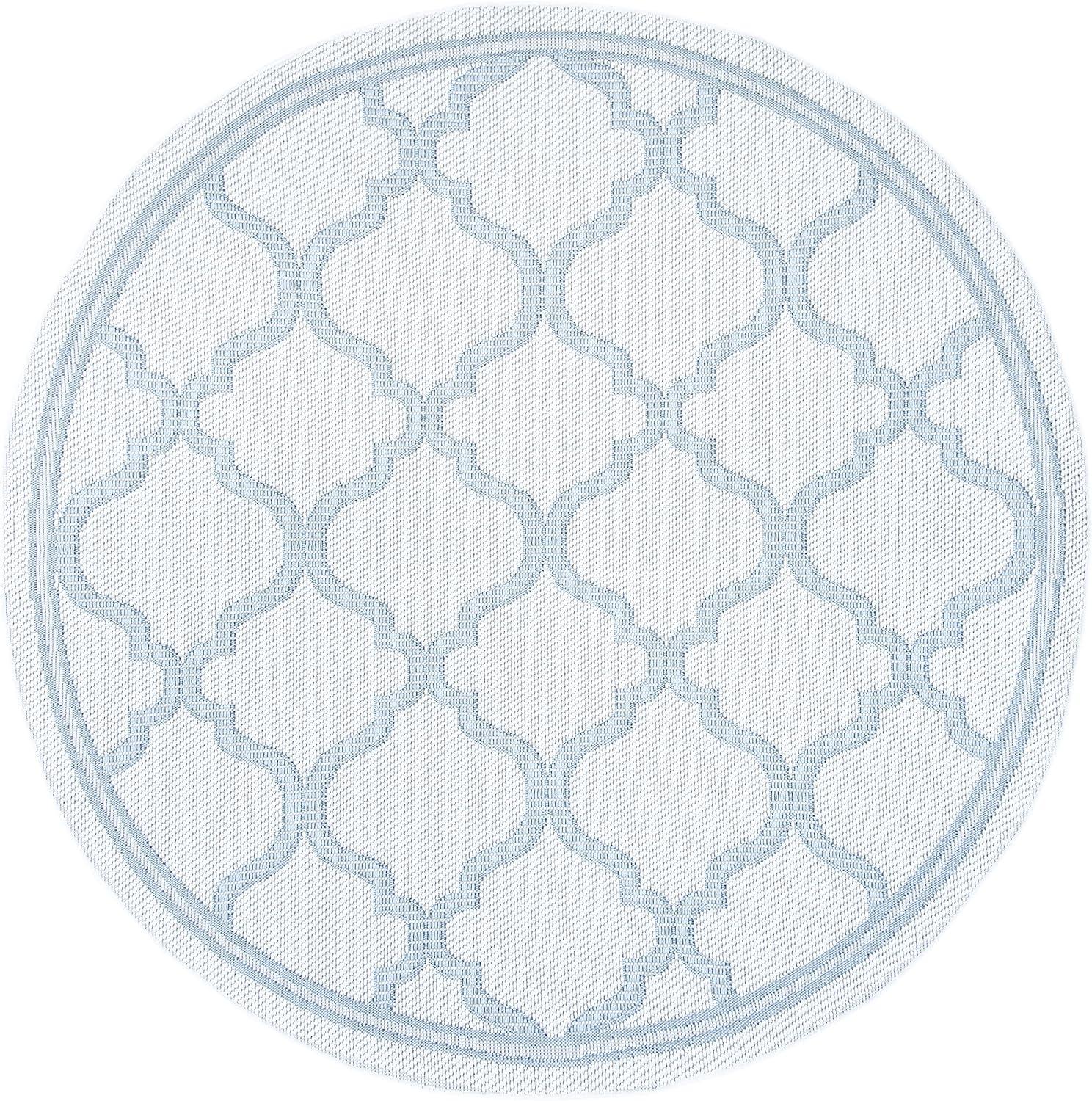 image:imageSAFAVIEH Washable Rug Outdoor Bermuda Collection 8 x 10 Ivory amp Charcoal NonShedding amp Easy to Clean Ideal for Patio Backyard Mudroom BMU810AIvoryLight Blue