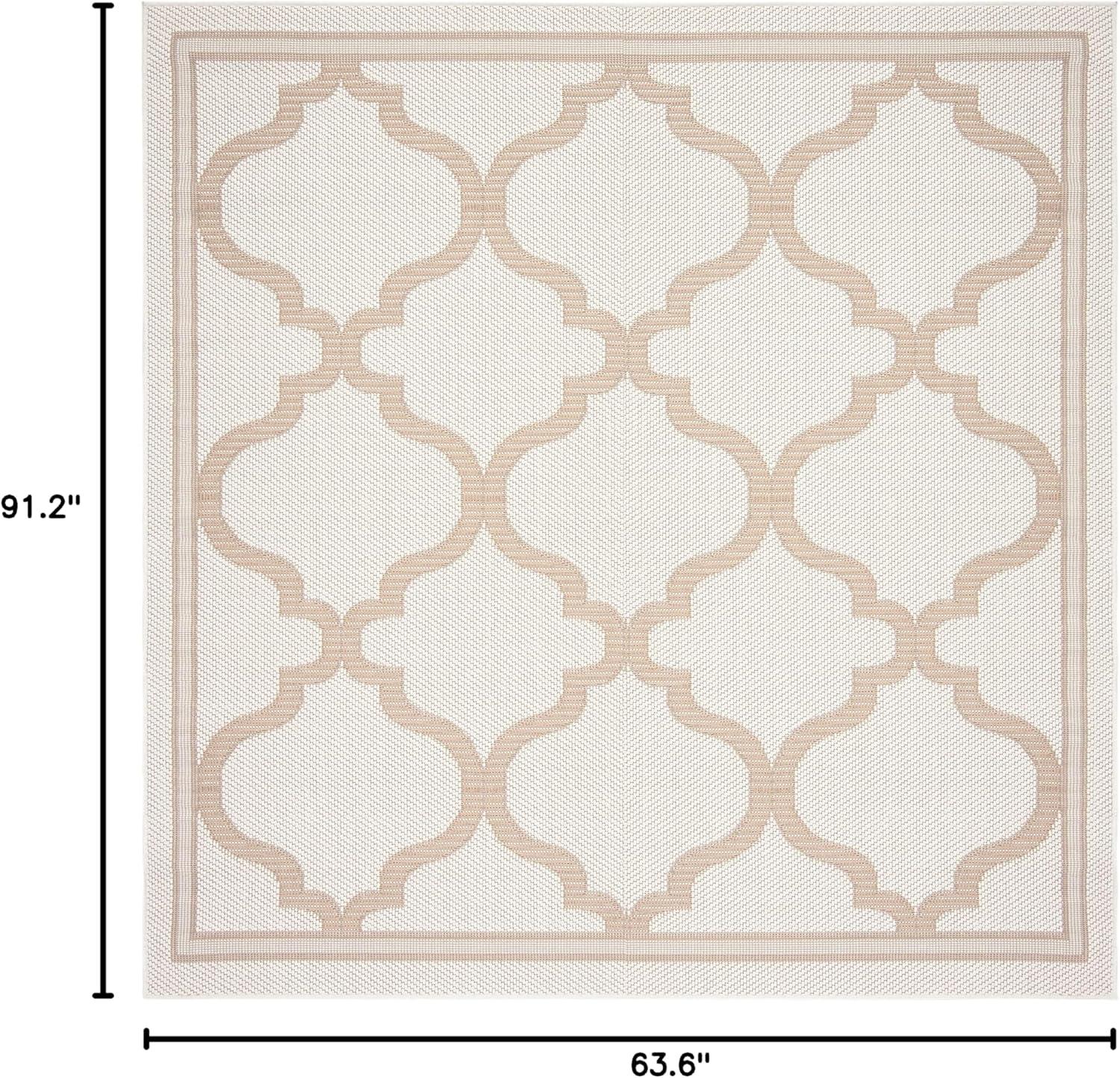 image:imageSAFAVIEH Washable Rug Outdoor Bermuda Collection 8 x 10 Ivory amp Charcoal NonShedding amp Easy to Clean Ideal for Patio Backyard Mudroom BMU810AIvoryLight Blue