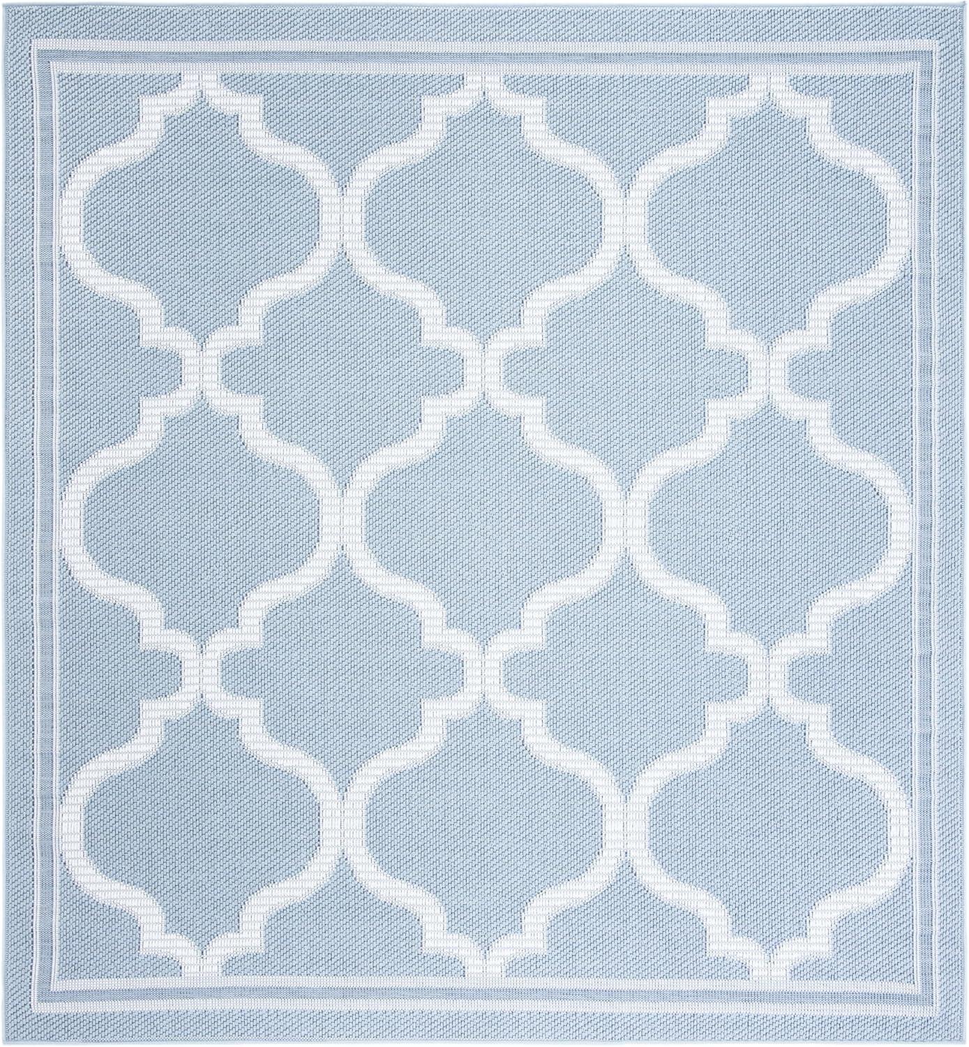 image:imageSAFAVIEH Washable Rug Outdoor Bermuda Collection 8 x 10 Ivory amp Charcoal NonShedding amp Easy to Clean Ideal for Patio Backyard Mudroom BMU810ALight Blue Ivory