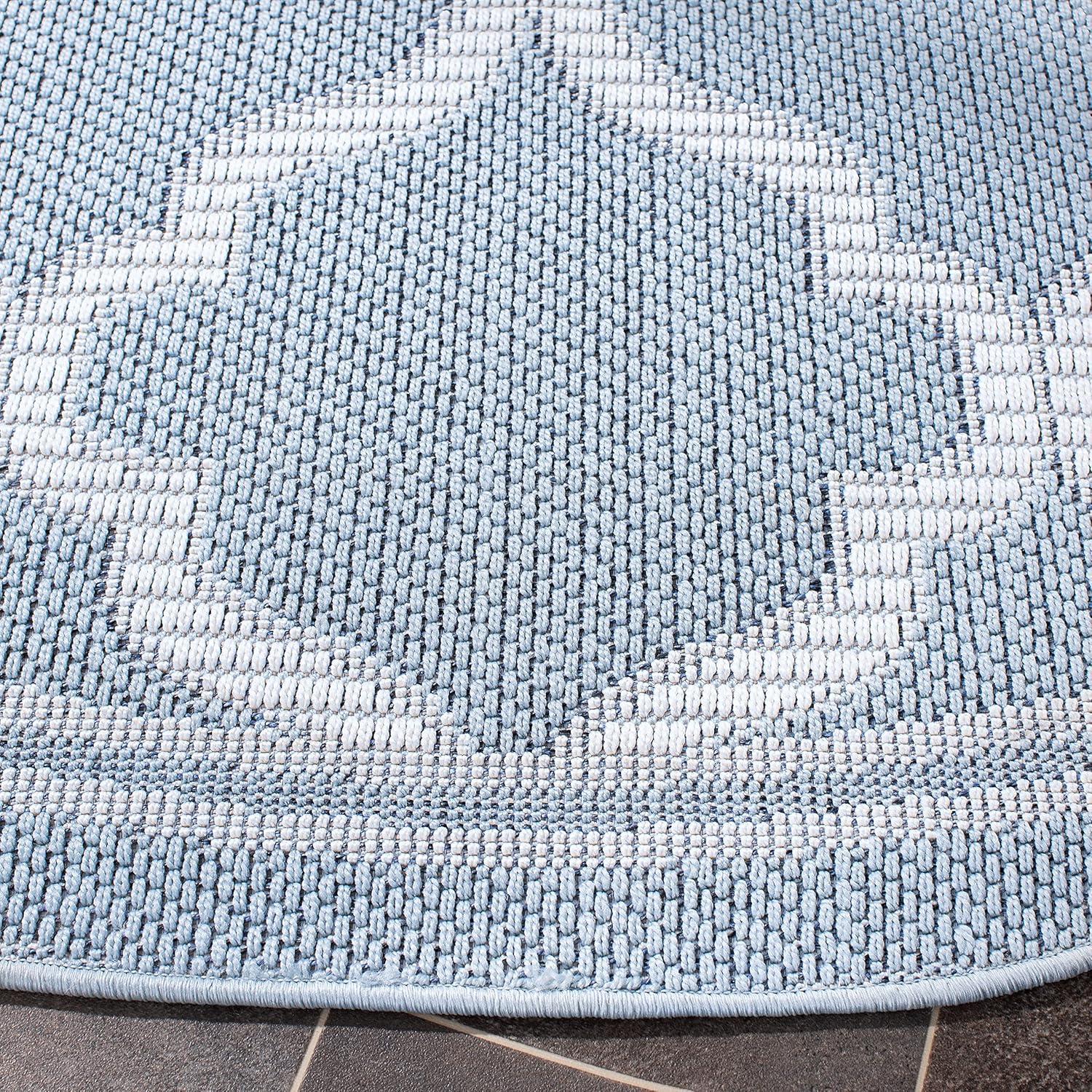 image:imageSAFAVIEH Washable Rug Outdoor Bermuda Collection 8 x 10 Ivory amp Charcoal NonShedding amp Easy to Clean Ideal for Patio Backyard Mudroom BMU810ALight Blue Ivory