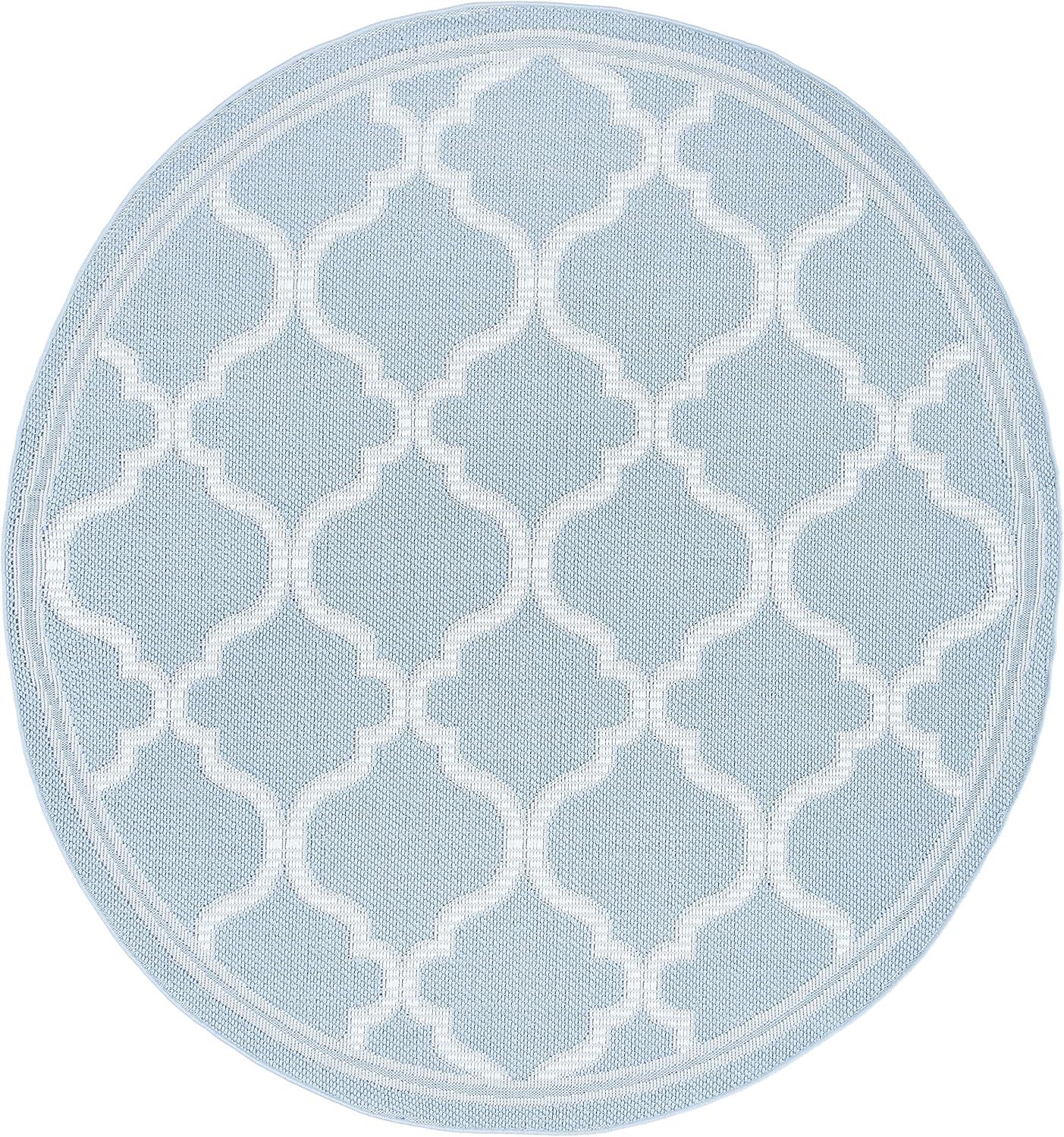 image:imageSAFAVIEH Washable Rug Outdoor Bermuda Collection 8 x 10 Ivory amp Charcoal NonShedding amp Easy to Clean Ideal for Patio Backyard Mudroom BMU810ALight Blue Ivory