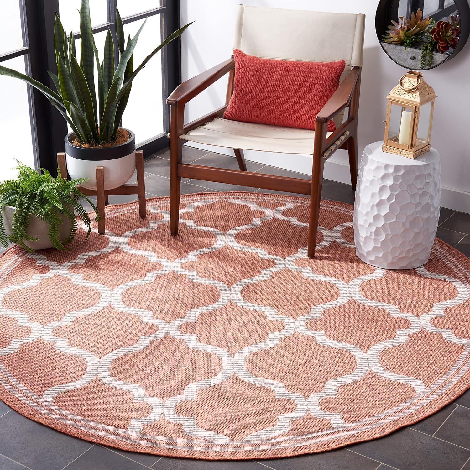 image:imageSAFAVIEH Washable Rug Outdoor Bermuda Collection 8 x 10 Ivory amp Charcoal NonShedding amp Easy to Clean Ideal for Patio Backyard Mudroom BMU810ARustIvory