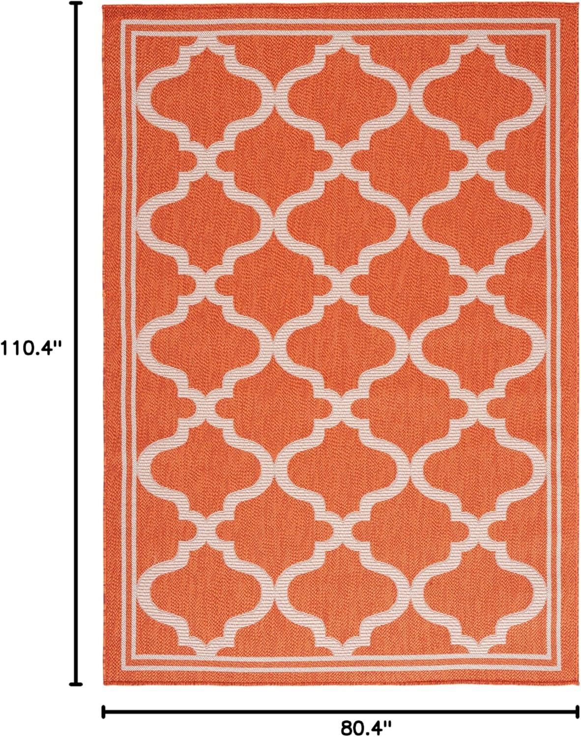 image:imageSAFAVIEH Washable Rug Outdoor Bermuda Collection 8 x 10 Ivory amp Charcoal NonShedding amp Easy to Clean Ideal for Patio Backyard Mudroom BMU810ARustIvory
