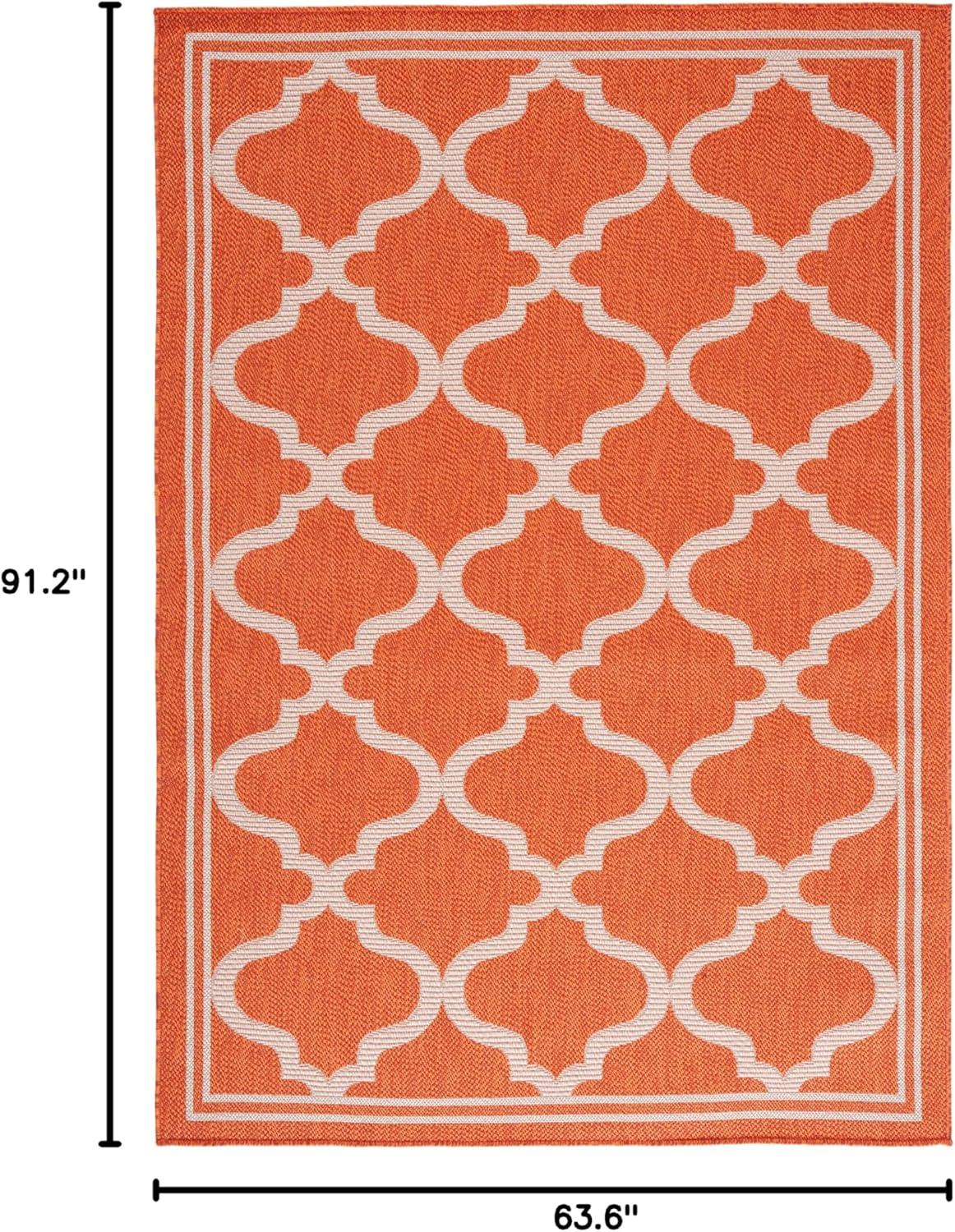 image:imageSAFAVIEH Washable Rug Outdoor Bermuda Collection 8 x 10 Ivory amp Charcoal NonShedding amp Easy to Clean Ideal for Patio Backyard Mudroom BMU810ARustIvory