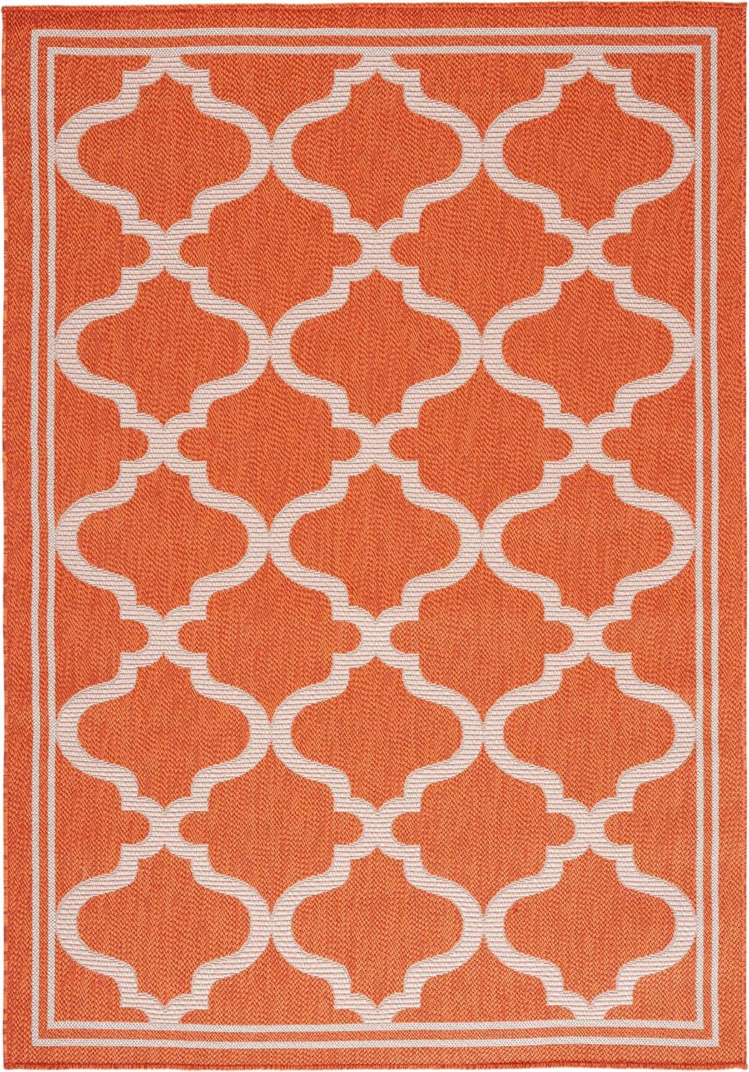image:imageSAFAVIEH Washable Rug Outdoor Bermuda Collection 8 x 10 Ivory amp Charcoal NonShedding amp Easy to Clean Ideal for Patio Backyard Mudroom BMU810ARustIvory