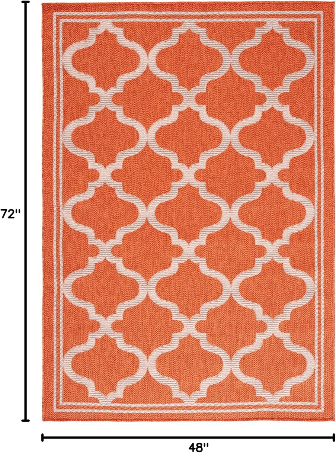 image:imageSAFAVIEH Washable Rug Outdoor Bermuda Collection 8 x 10 Ivory amp Charcoal NonShedding amp Easy to Clean Ideal for Patio Backyard Mudroom BMU810ARustIvory