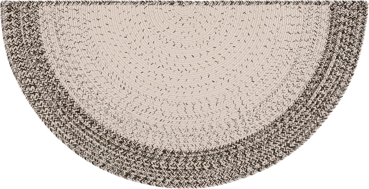 image:imageSAFAVIEH Washable Rug Outdoor Braided Collection 5 x 8 Ivory amp Aqua Handmade amp Reversible NonShedding amp Easy to Clean Ideal for Patio Backyard Mudroom BRA283JIvoryGrey