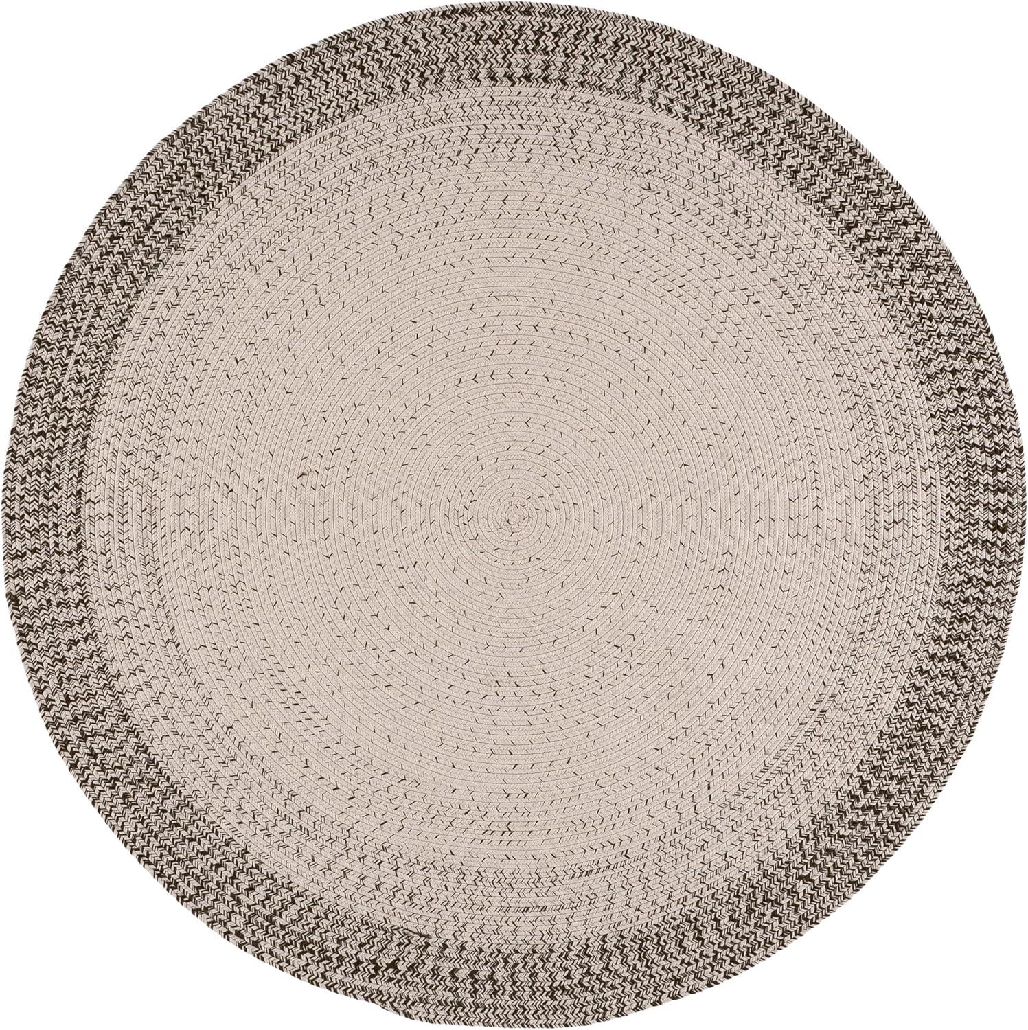 image:imageSAFAVIEH Washable Rug Outdoor Braided Collection 5 x 8 Ivory amp Aqua Handmade amp Reversible NonShedding amp Easy to Clean Ideal for Patio Backyard Mudroom BRA283JIvoryGrey