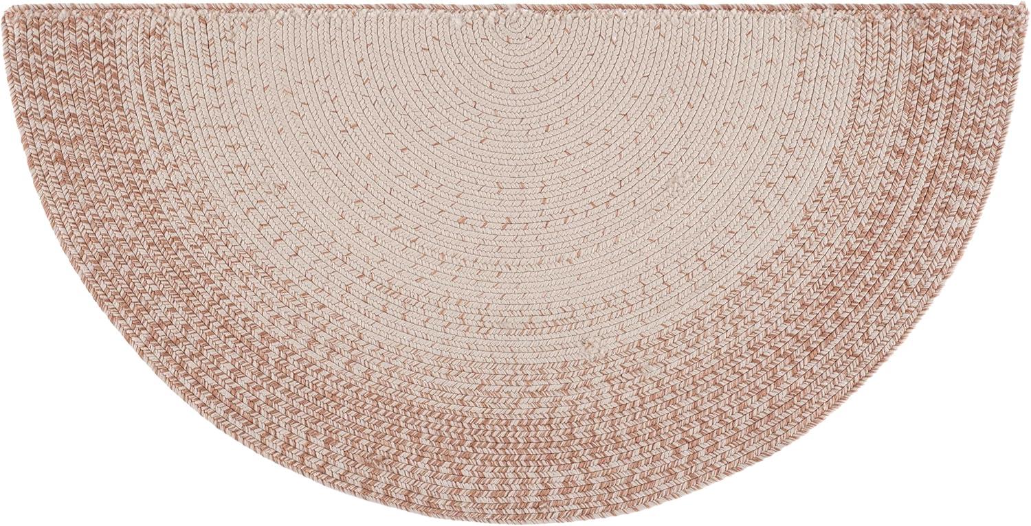 image:imageSAFAVIEH Washable Rug Outdoor Braided Collection 5 x 8 Ivory amp Aqua Handmade amp Reversible NonShedding amp Easy to Clean Ideal for Patio Backyard Mudroom BRA283JIvoryBeige