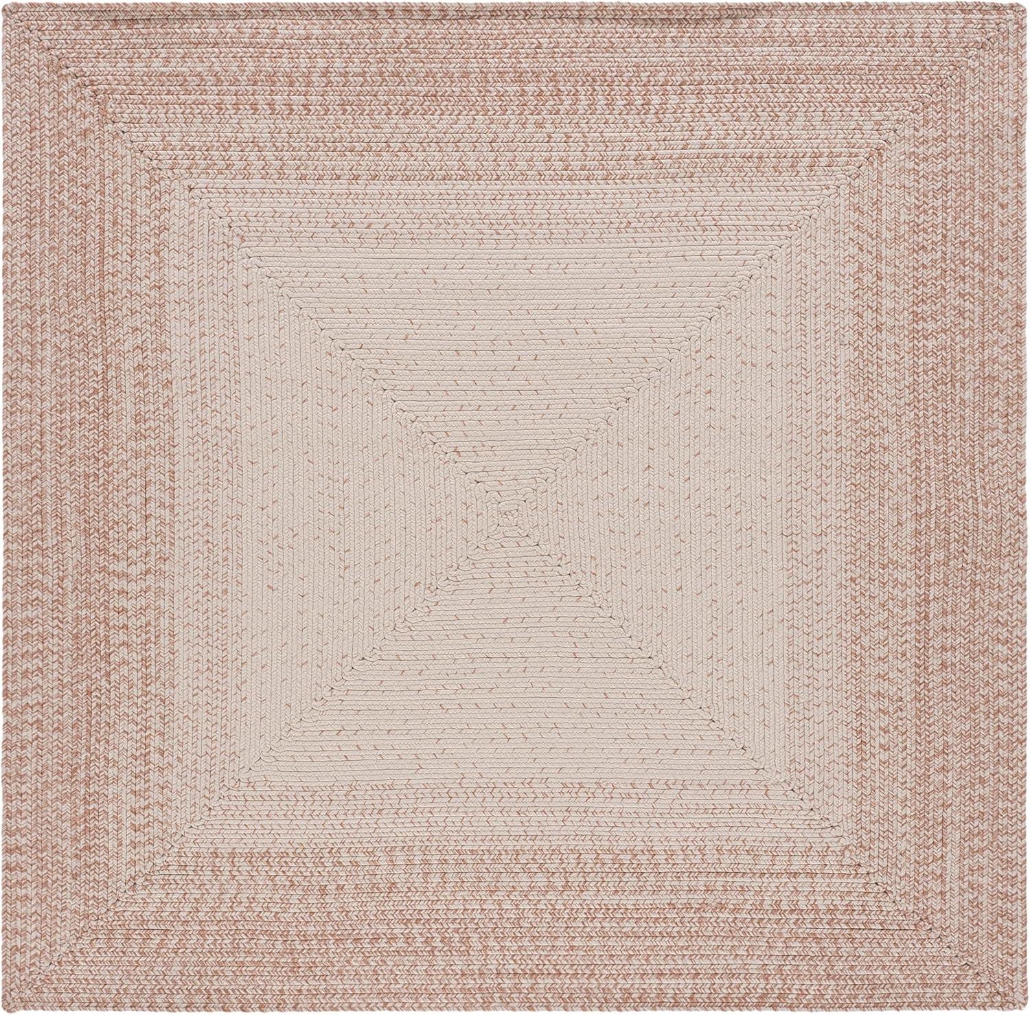 image:imageSAFAVIEH Washable Rug Outdoor Braided Collection 5 x 8 Ivory amp Aqua Handmade amp Reversible NonShedding amp Easy to Clean Ideal for Patio Backyard Mudroom BRA283JIvoryBeige