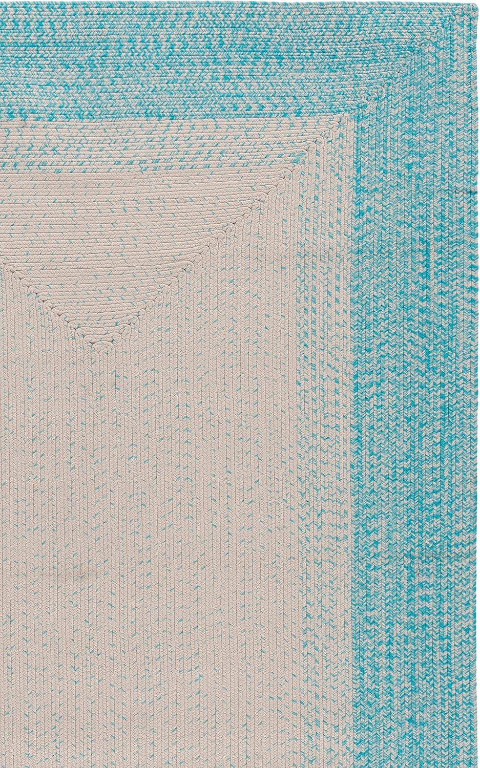 image:imageSAFAVIEH Washable Rug Outdoor Braided Collection 5 x 8 Ivory amp Aqua Handmade amp Reversible NonShedding amp Easy to Clean Ideal for Patio Backyard Mudroom BRA283JIvoryAqua