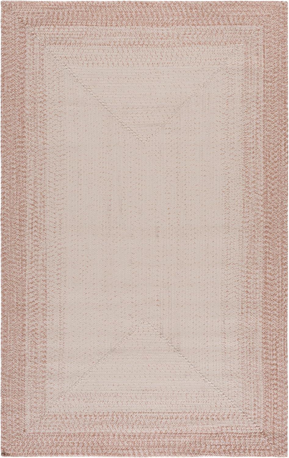 image:imageSAFAVIEH Washable Rug Outdoor Braided Collection 5 x 8 Ivory amp Aqua Handmade amp Reversible NonShedding amp Easy to Clean Ideal for Patio Backyard Mudroom BRA283JIvoryBeige