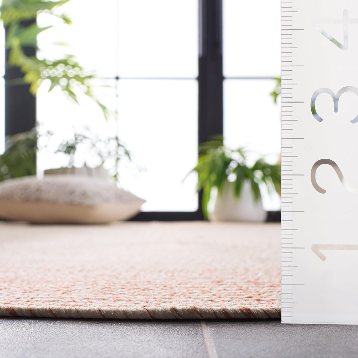 image:imageSAFAVIEH Washable Rug Outdoor Braided Collection 5 x 8 Ivory amp Aqua Handmade amp Reversible NonShedding amp Easy to Clean Ideal for Patio Backyard Mudroom BRA283JIvoryBeige