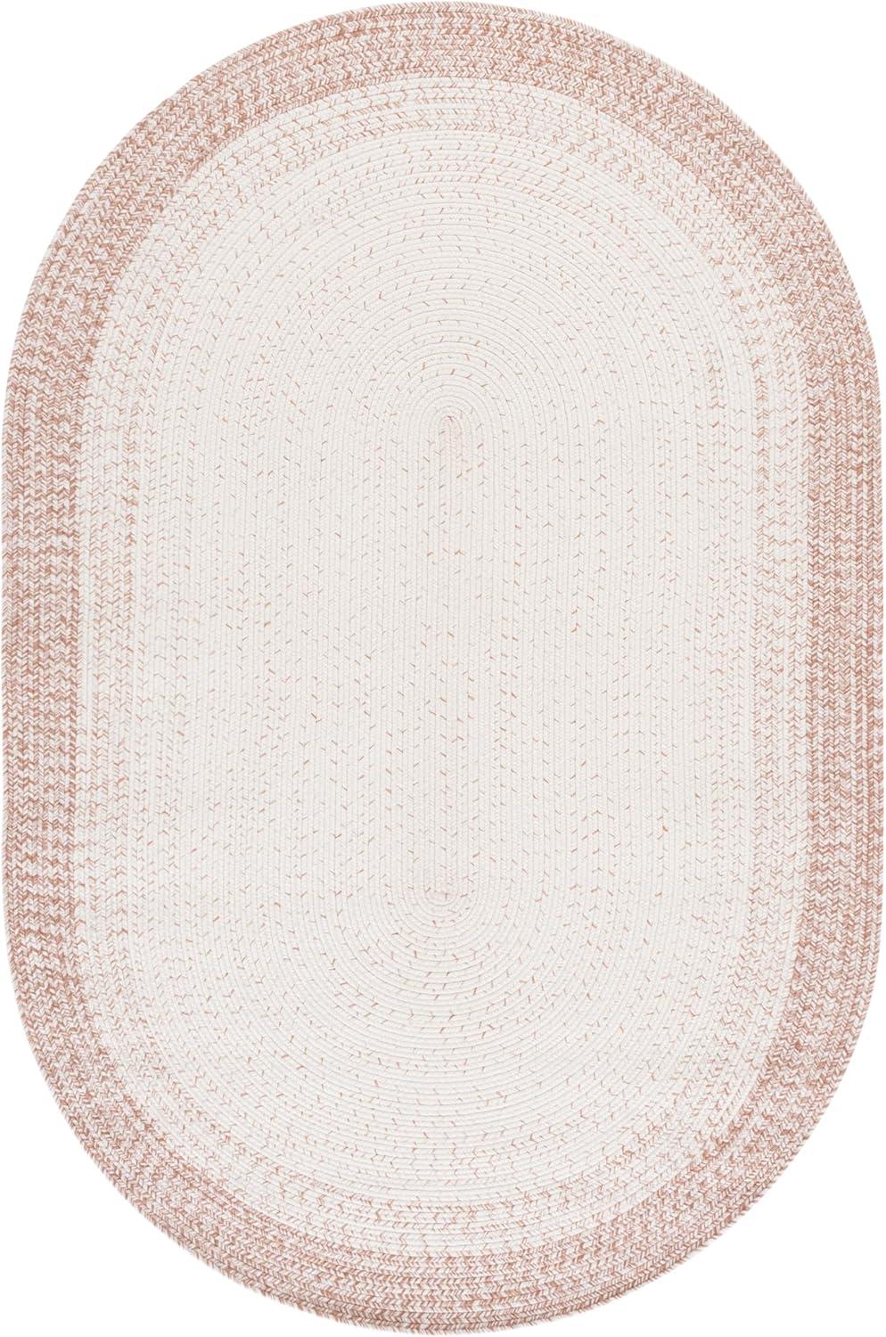 image:imageSAFAVIEH Washable Rug Outdoor Braided Collection 5 x 8 Ivory amp Aqua Handmade amp Reversible NonShedding amp Easy to Clean Ideal for Patio Backyard Mudroom BRA283JIvoryBeige