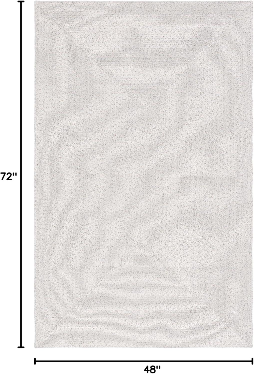 image:imageSAFAVIEH Washable Rug Outdoor Braided Collection 8 x 10 Grey amp Ivory Handmade amp Reversible NonShedding amp Easy to Clean Ideal for Patio Backyard Mudroom BRA201FIvoryLight Grey