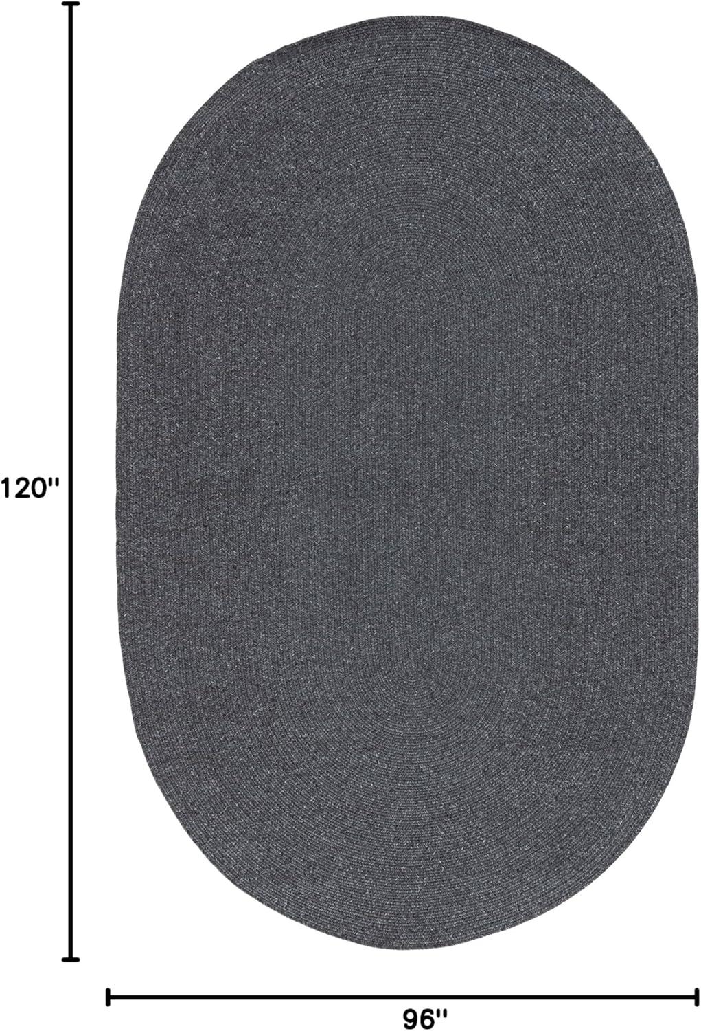 image:imageSAFAVIEH Washable Rug Outdoor Braided Collection 8 x 10 Grey amp Ivory Handmade amp Reversible NonShedding amp Easy to Clean Ideal for Patio Backyard Mudroom BRA201FBlack