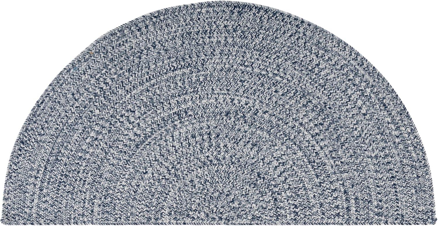 image:imageSAFAVIEH Washable Rug Outdoor Braided Collection 8 x 10 Grey amp Ivory Handmade amp Reversible NonShedding amp Easy to Clean Ideal for Patio Backyard Mudroom BRA201FDark BlueIvory