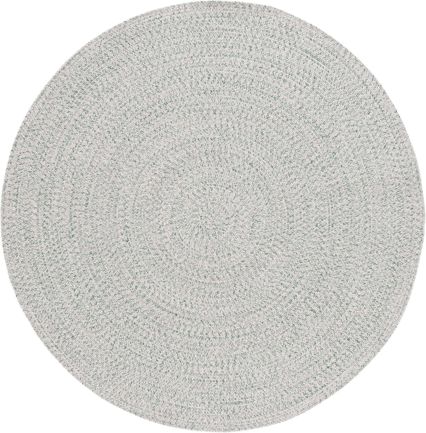 image:imageSAFAVIEH Washable Rug Outdoor Braided Collection 8 x 10 Grey amp Ivory Handmade amp Reversible NonShedding amp Easy to Clean Ideal for Patio Backyard Mudroom BRA201FIvoryGreen