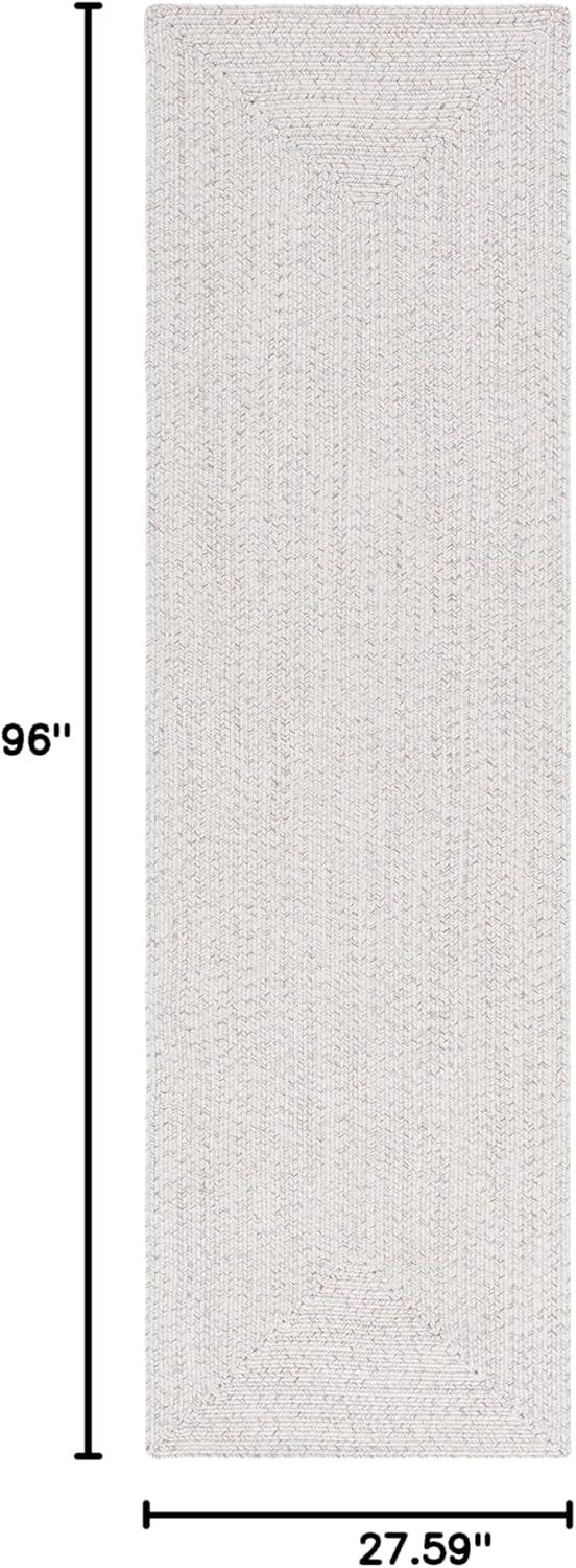 image:imageSAFAVIEH Washable Rug Outdoor Braided Collection 8 x 10 Grey amp Ivory Handmade amp Reversible NonShedding amp Easy to Clean Ideal for Patio Backyard Mudroom BRA201FIvoryLight Grey