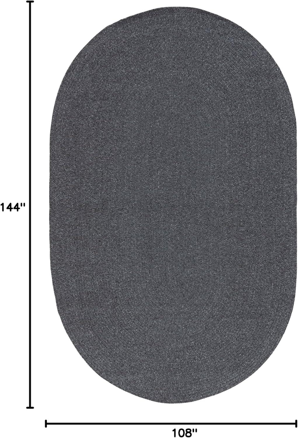 image:imageSAFAVIEH Washable Rug Outdoor Braided Collection 8 x 10 Grey amp Ivory Handmade amp Reversible NonShedding amp Easy to Clean Ideal for Patio Backyard Mudroom BRA201FBlack