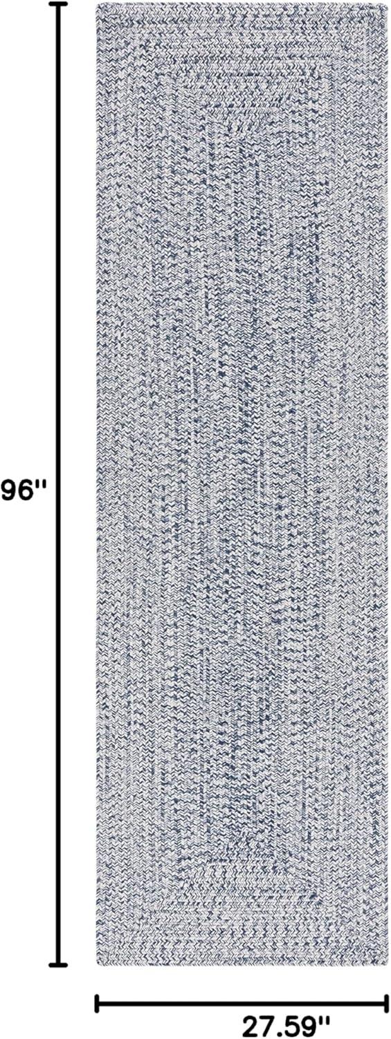 image:imageSAFAVIEH Washable Rug Outdoor Braided Collection 8 x 10 Grey amp Ivory Handmade amp Reversible NonShedding amp Easy to Clean Ideal for Patio Backyard Mudroom BRA201FDark BlueIvory