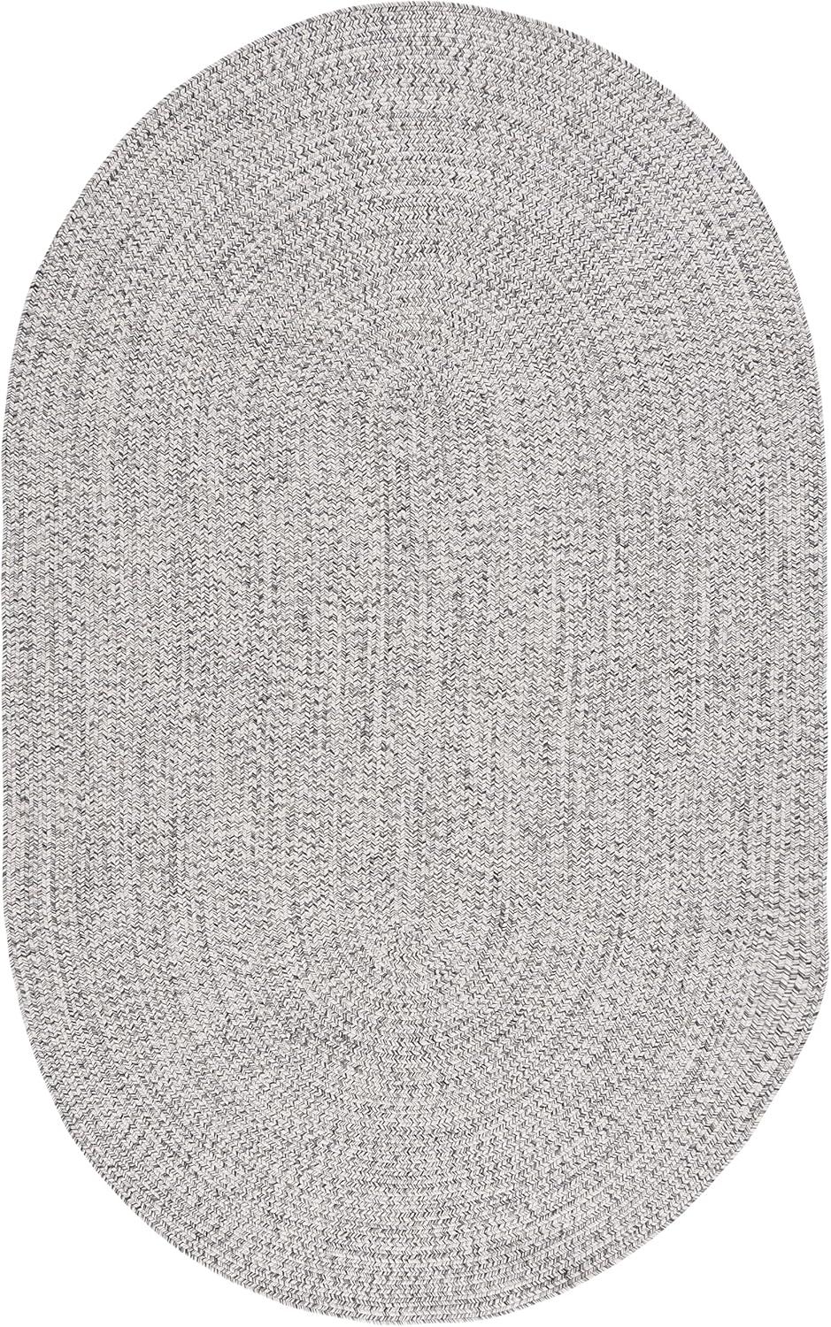 image:imageSAFAVIEH Washable Rug Outdoor Braided Collection 8 x 10 Grey amp Ivory Handmade amp Reversible NonShedding amp Easy to Clean Ideal for Patio Backyard Mudroom BRA201FGreyIvory