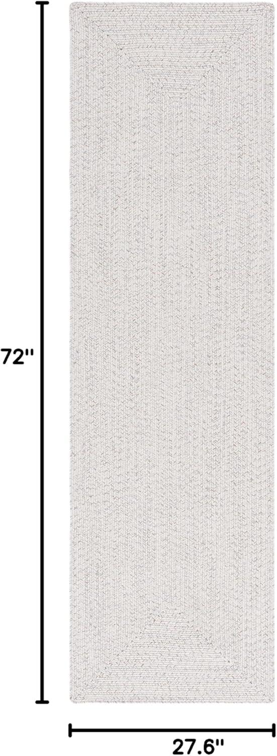 image:imageSAFAVIEH Washable Rug Outdoor Braided Collection 8 x 10 Grey amp Ivory Handmade amp Reversible NonShedding amp Easy to Clean Ideal for Patio Backyard Mudroom BRA201FIvoryLight Grey