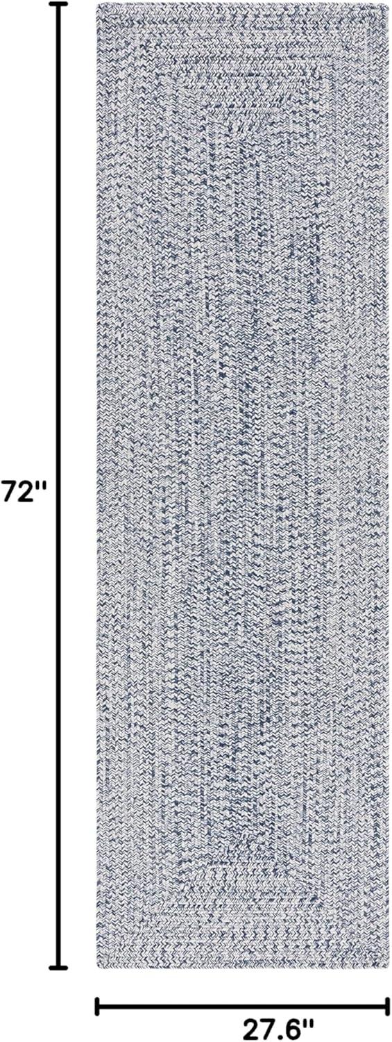 image:imageSAFAVIEH Washable Rug Outdoor Braided Collection 8 x 10 Grey amp Ivory Handmade amp Reversible NonShedding amp Easy to Clean Ideal for Patio Backyard Mudroom BRA201FDark BlueIvory