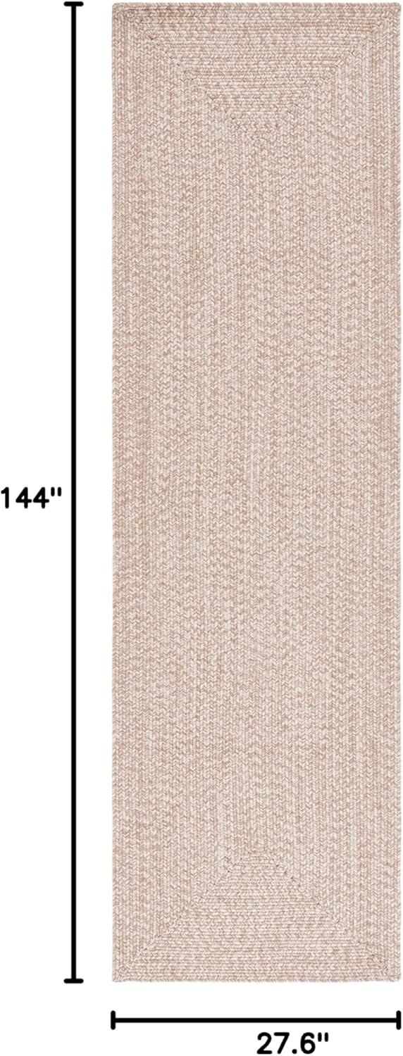 image:imageSAFAVIEH Washable Rug Outdoor Braided Collection 8 x 10 Grey amp Ivory Handmade amp Reversible NonShedding amp Easy to Clean Ideal for Patio Backyard Mudroom BRA201FNatural
