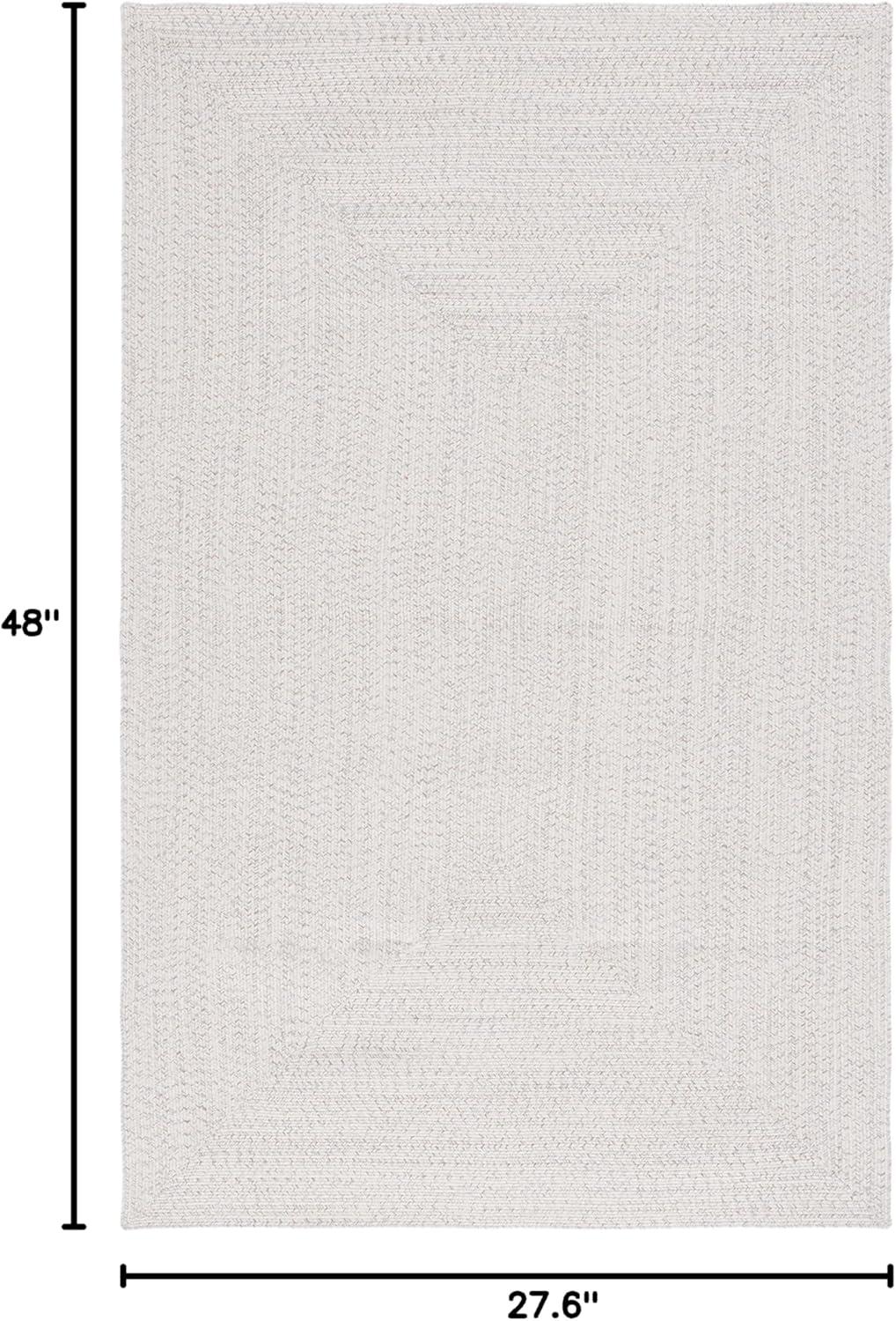 image:imageSAFAVIEH Washable Rug Outdoor Braided Collection 8 x 10 Grey amp Ivory Handmade amp Reversible NonShedding amp Easy to Clean Ideal for Patio Backyard Mudroom BRA201FIvoryLight Grey