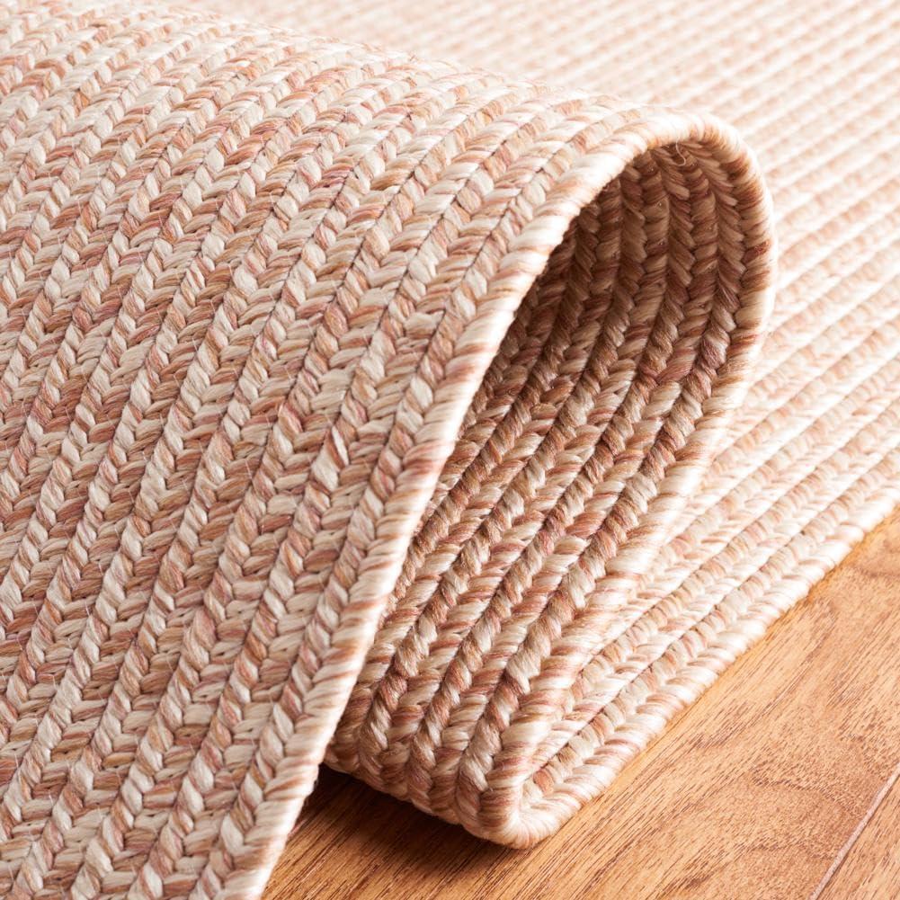 image:imageSAFAVIEH Washable Rug Outdoor Braided Collection 8 x 10 Grey amp Ivory Handmade amp Reversible NonShedding amp Easy to Clean Ideal for Patio Backyard Mudroom BRA201FNatural