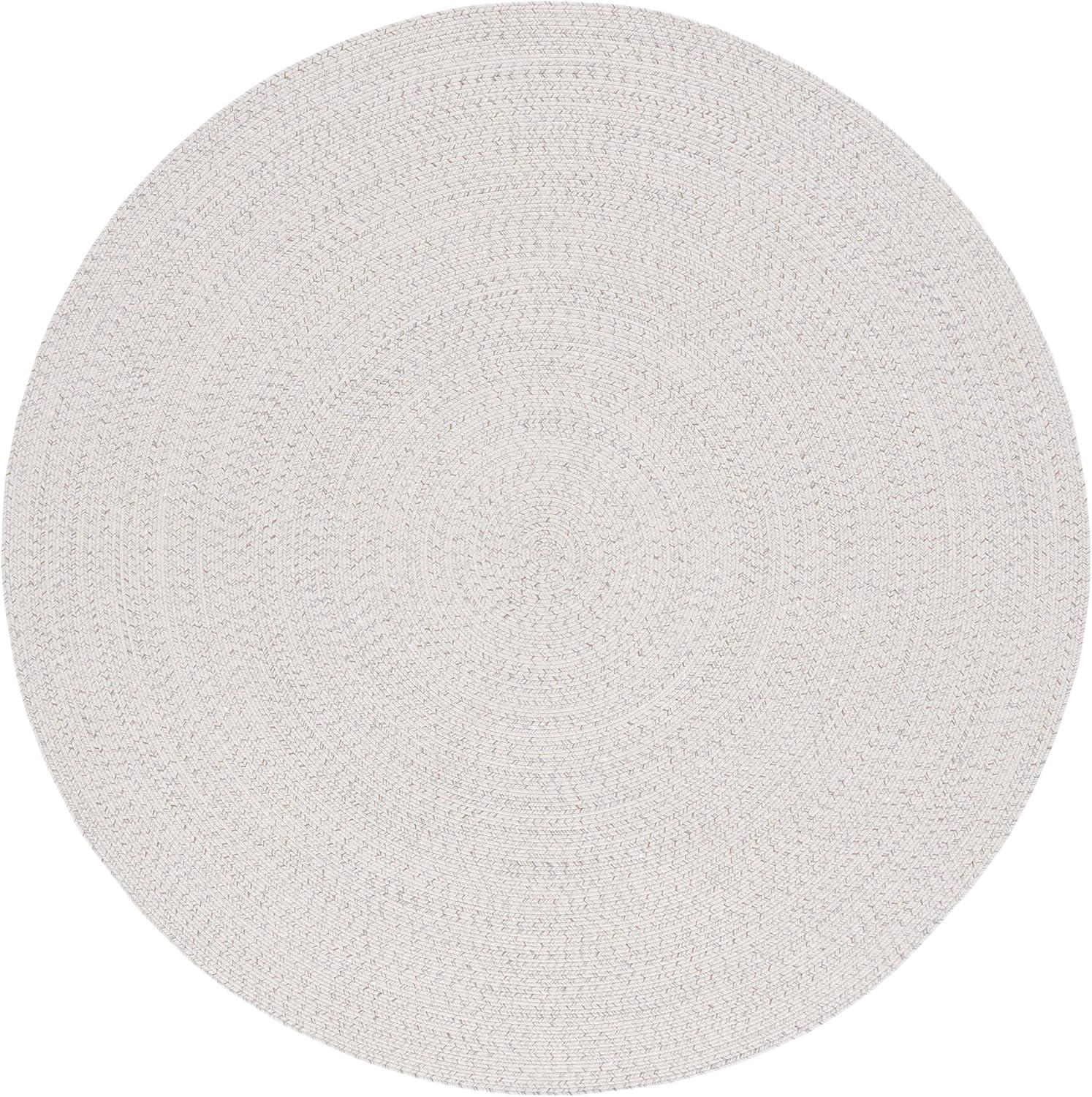 image:imageSAFAVIEH Washable Rug Outdoor Braided Collection 8 x 10 Grey amp Ivory Handmade amp Reversible NonShedding amp Easy to Clean Ideal for Patio Backyard Mudroom BRA201FIvoryLight Grey