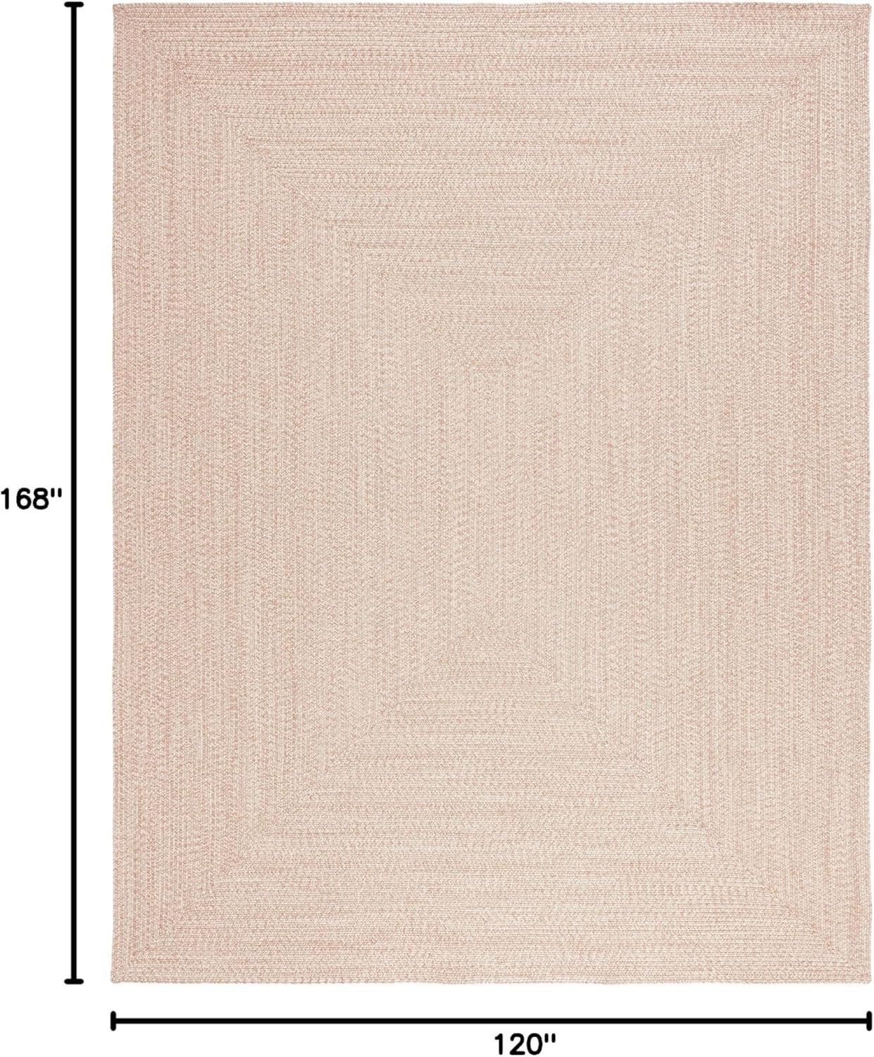 image:imageSAFAVIEH Washable Rug Outdoor Braided Collection 8 x 10 Grey amp Ivory Handmade amp Reversible NonShedding amp Easy to Clean Ideal for Patio Backyard Mudroom BRA201FNatural