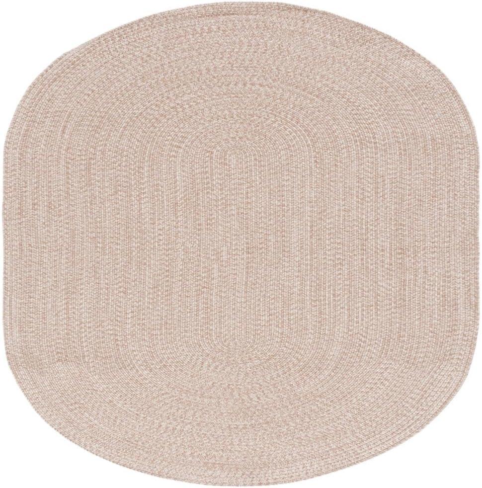 image:imageSAFAVIEH Washable Rug Outdoor Braided Collection 8 x 10 Grey amp Ivory Handmade amp Reversible NonShedding amp Easy to Clean Ideal for Patio Backyard Mudroom BRA201FNatural