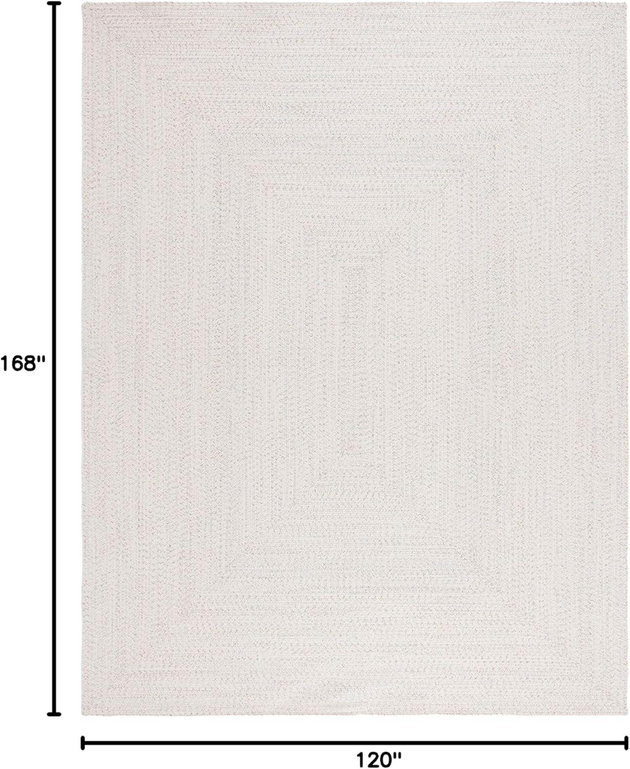 image:imageSAFAVIEH Washable Rug Outdoor Braided Collection 8 x 10 Grey amp Ivory Handmade amp Reversible NonShedding amp Easy to Clean Ideal for Patio Backyard Mudroom BRA201FIvoryLight Grey