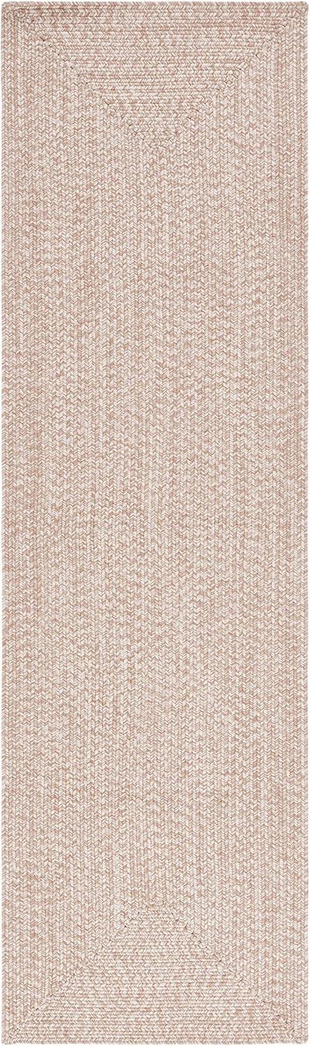 image:imageSAFAVIEH Washable Rug Outdoor Braided Collection 8 x 10 Grey amp Ivory Handmade amp Reversible NonShedding amp Easy to Clean Ideal for Patio Backyard Mudroom BRA201FNatural