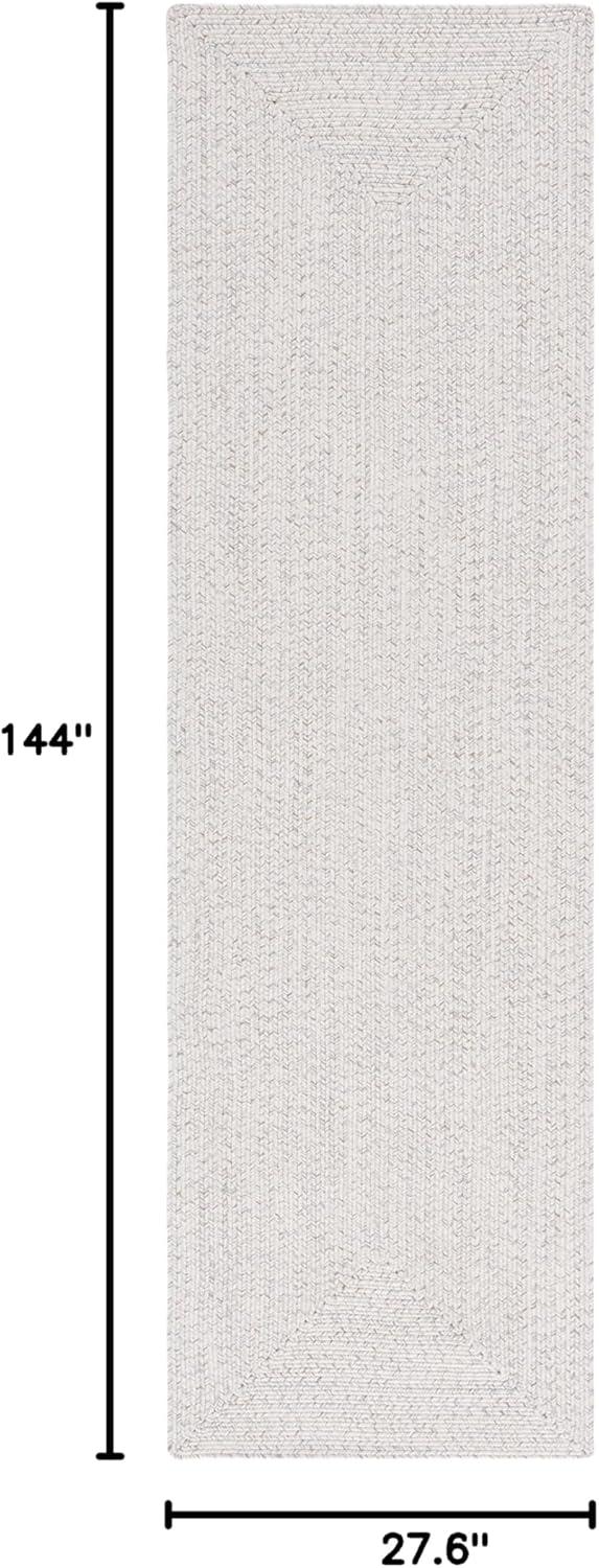 image:imageSAFAVIEH Washable Rug Outdoor Braided Collection 8 x 10 Grey amp Ivory Handmade amp Reversible NonShedding amp Easy to Clean Ideal for Patio Backyard Mudroom BRA201FIvoryLight Grey