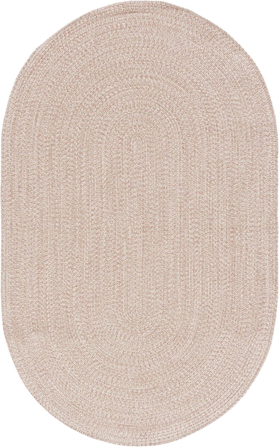 image:imageSAFAVIEH Washable Rug Outdoor Braided Collection 8 x 10 Grey amp Ivory Handmade amp Reversible NonShedding amp Easy to Clean Ideal for Patio Backyard Mudroom BRA201FNatural
