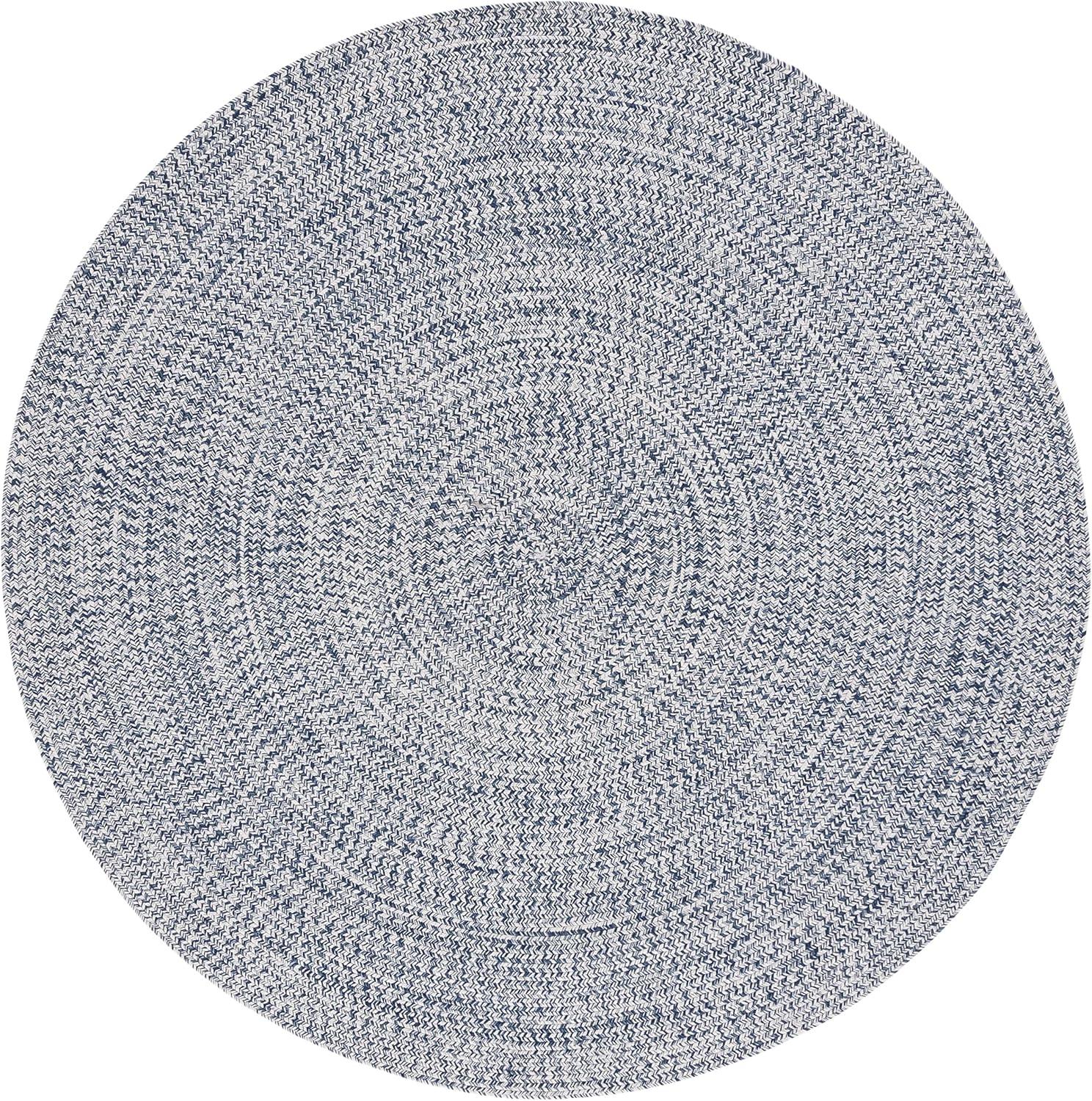image:imageSAFAVIEH Washable Rug Outdoor Braided Collection 8 x 10 Grey amp Ivory Handmade amp Reversible NonShedding amp Easy to Clean Ideal for Patio Backyard Mudroom BRA201FDark BlueIvory