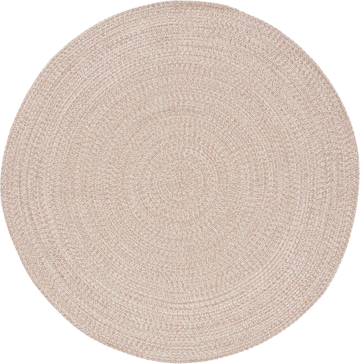 image:imageSAFAVIEH Washable Rug Outdoor Braided Collection 8 x 10 Grey amp Ivory Handmade amp Reversible NonShedding amp Easy to Clean Ideal for Patio Backyard Mudroom BRA201FNatural