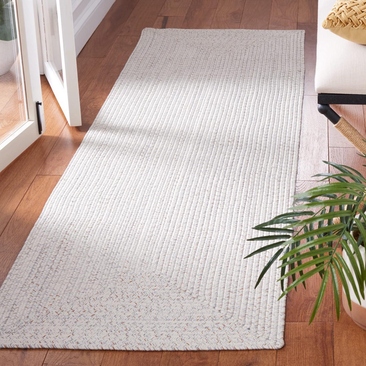 image:imageSAFAVIEH Washable Rug Outdoor Braided Collection 8 x 10 Grey amp Ivory Handmade amp Reversible NonShedding amp Easy to Clean Ideal for Patio Backyard Mudroom BRA201FIvoryLight Grey