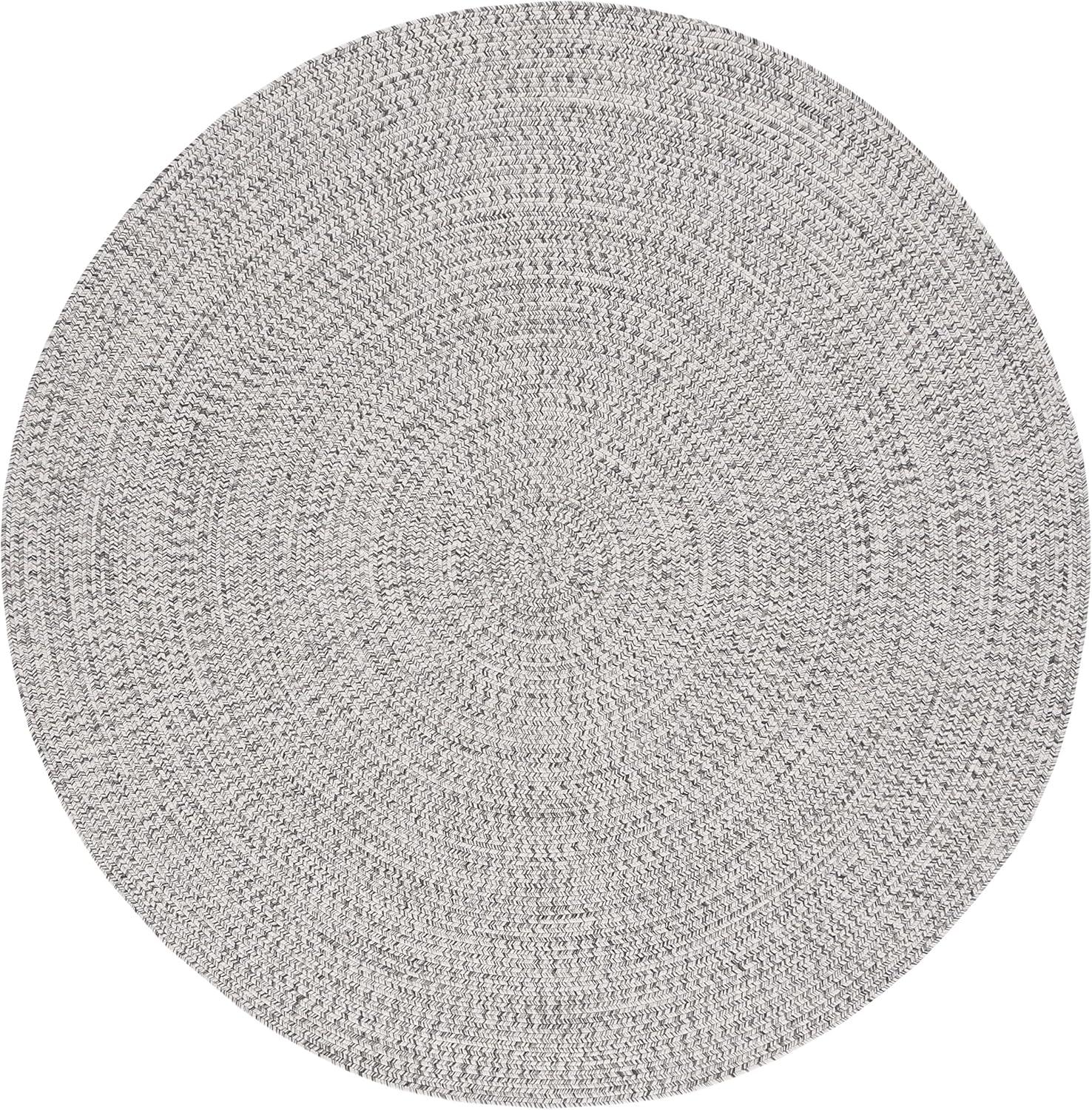 image:imageSAFAVIEH Washable Rug Outdoor Braided Collection 8 x 10 Grey amp Ivory Handmade amp Reversible NonShedding amp Easy to Clean Ideal for Patio Backyard Mudroom BRA201FGreyIvory