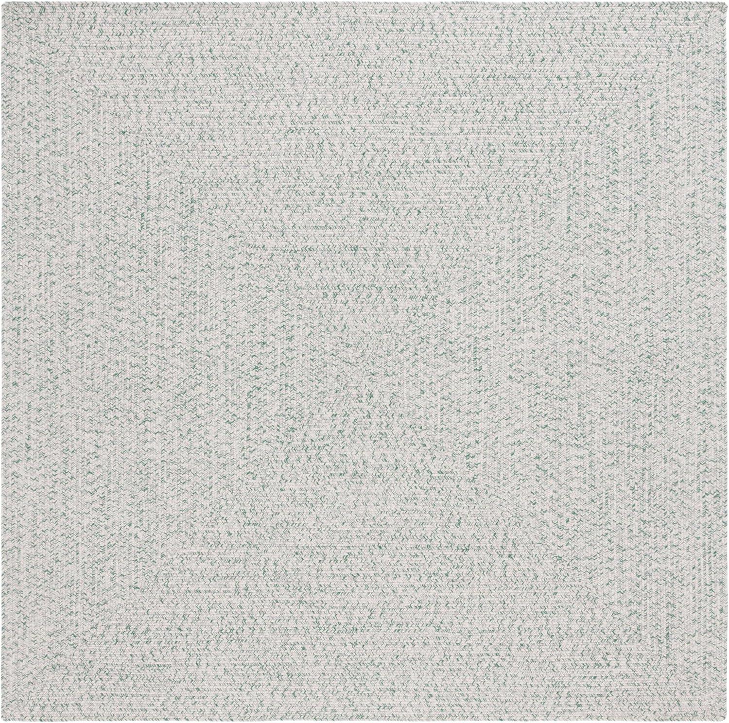 image:imageSAFAVIEH Washable Rug Outdoor Braided Collection 8 x 10 Grey amp Ivory Handmade amp Reversible NonShedding amp Easy to Clean Ideal for Patio Backyard Mudroom BRA201FIvoryGreen