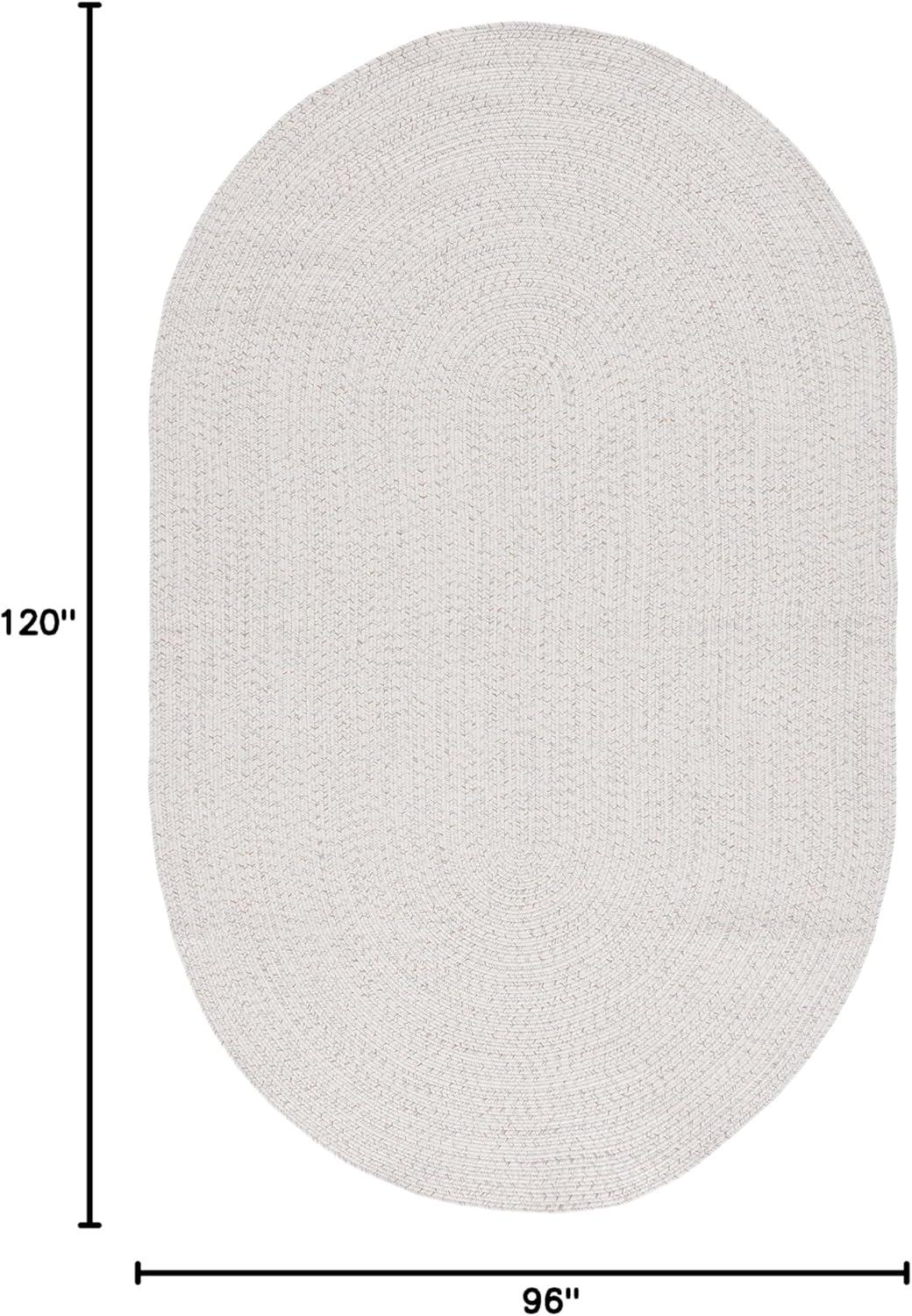 image:imageSAFAVIEH Washable Rug Outdoor Braided Collection 8 x 10 Grey amp Ivory Handmade amp Reversible NonShedding amp Easy to Clean Ideal for Patio Backyard Mudroom BRA201FIvoryLight Grey