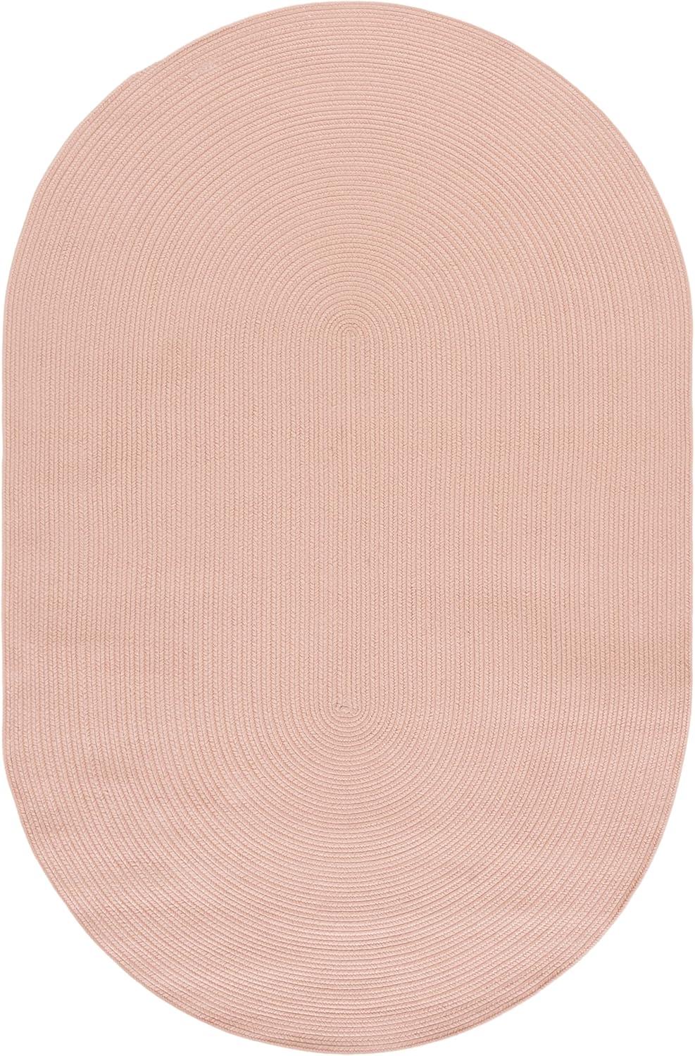image:imageSAFAVIEH Washable Rug Outdoor Braided Collection 8 x 10 Grey amp Ivory Handmade amp Reversible NonShedding amp Easy to Clean Ideal for Patio Backyard Mudroom BRA201FPeach