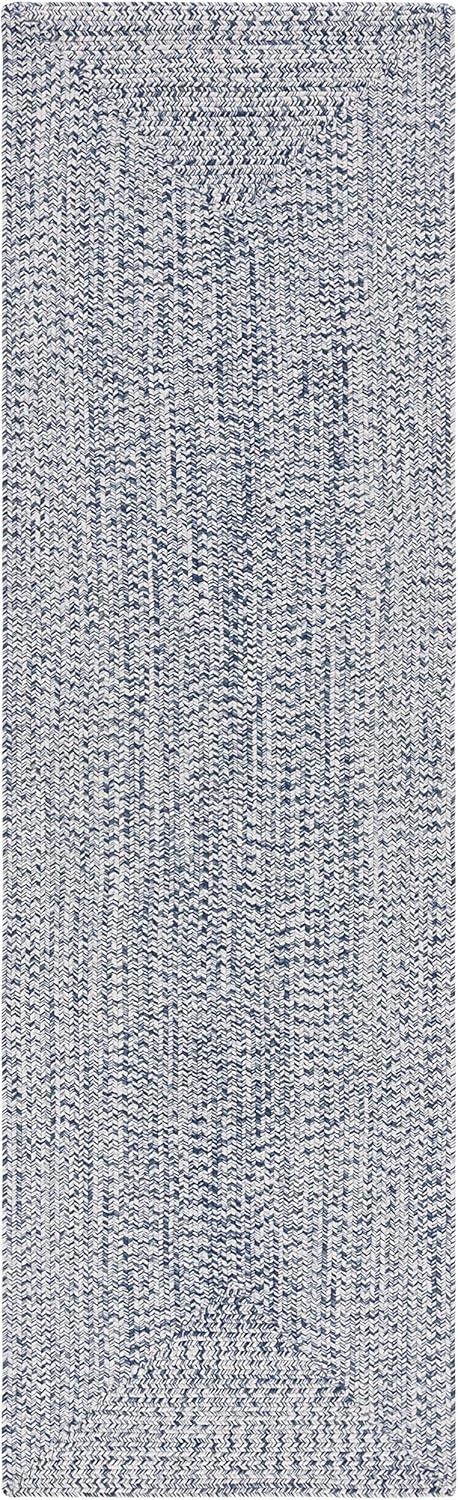 image:imageSAFAVIEH Washable Rug Outdoor Braided Collection 8 x 10 Grey amp Ivory Handmade amp Reversible NonShedding amp Easy to Clean Ideal for Patio Backyard Mudroom BRA201FDark BlueIvory