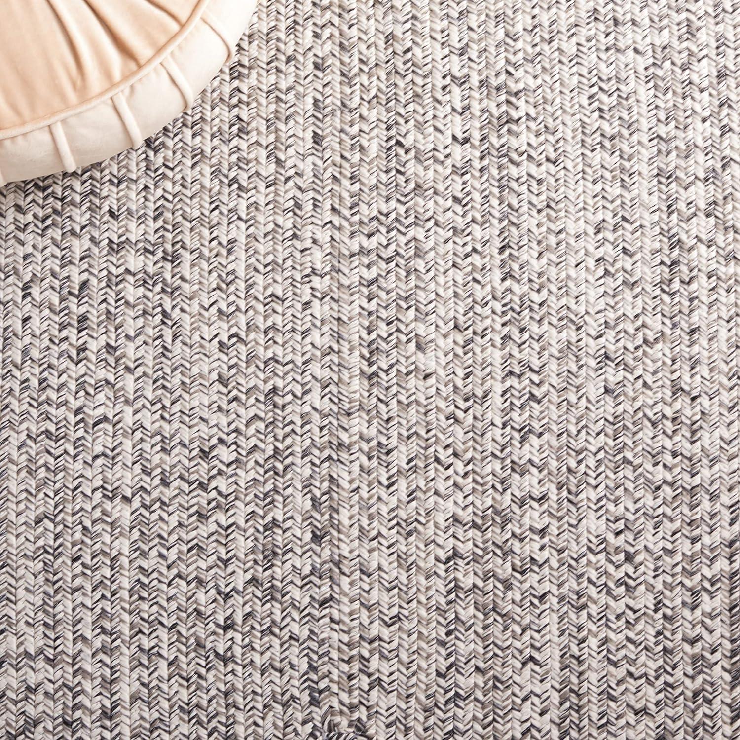 image:imageSAFAVIEH Washable Rug Outdoor Braided Collection 8 x 10 Grey amp Ivory Handmade amp Reversible NonShedding amp Easy to Clean Ideal for Patio Backyard Mudroom BRA201FGreyIvory