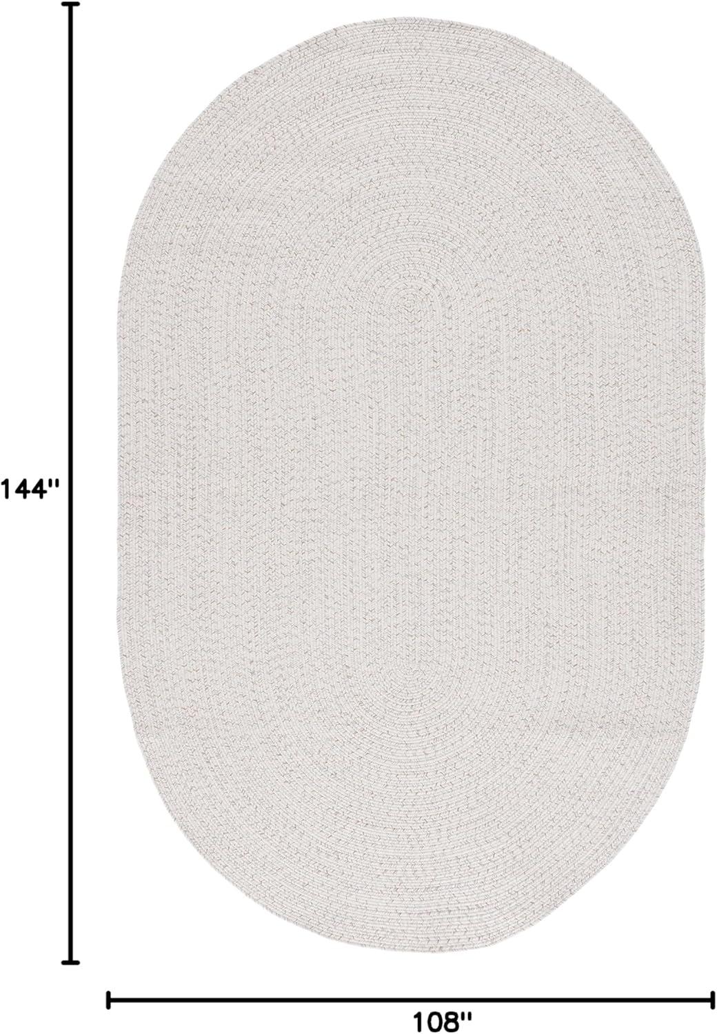 image:imageSAFAVIEH Washable Rug Outdoor Braided Collection 8 x 10 Grey amp Ivory Handmade amp Reversible NonShedding amp Easy to Clean Ideal for Patio Backyard Mudroom BRA201FIvoryLight Grey