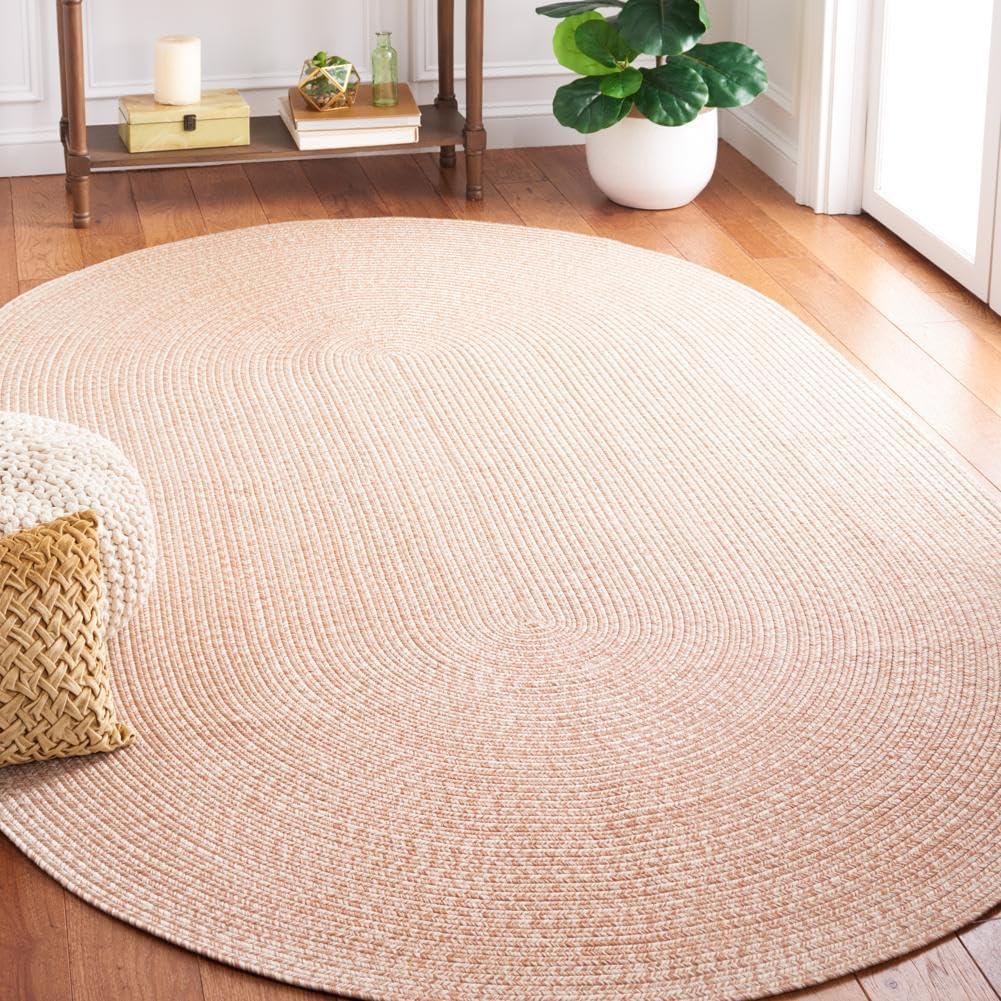 image:imageSAFAVIEH Washable Rug Outdoor Braided Collection 8 x 10 Grey amp Ivory Handmade amp Reversible NonShedding amp Easy to Clean Ideal for Patio Backyard Mudroom BRA201FNatural